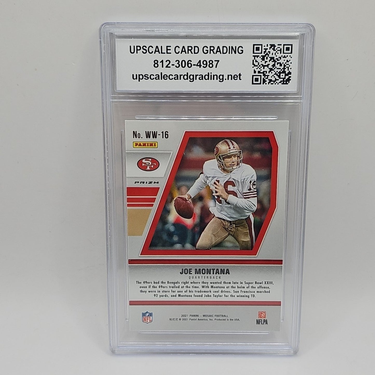 2021 Panini Mosaic - Will to Win Joe Montana #WW-16 Mosaic Prizm Graded 9 NFL