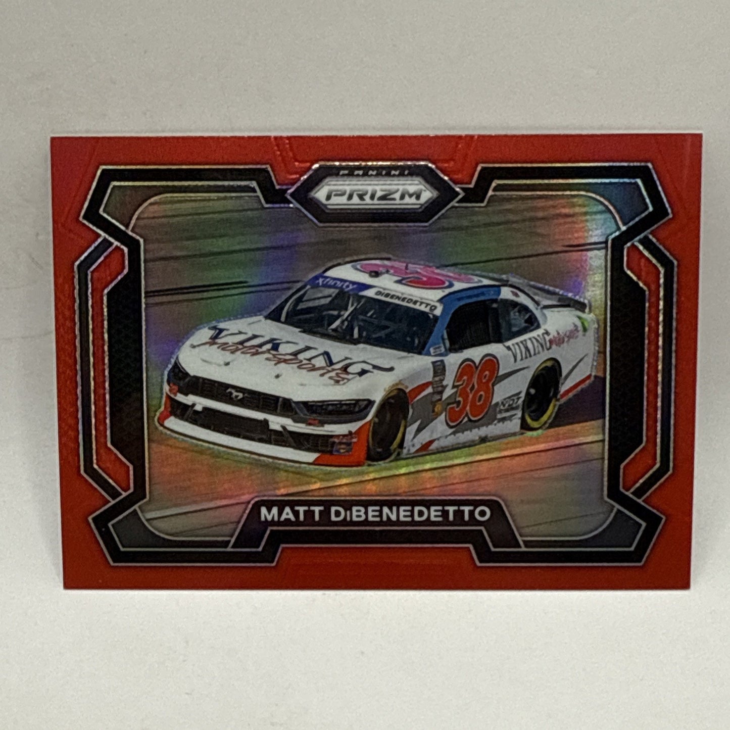 2024 Panini Prizm Rides #52 Matt Dibenedetto Red Prizm /299 NASCAR Card