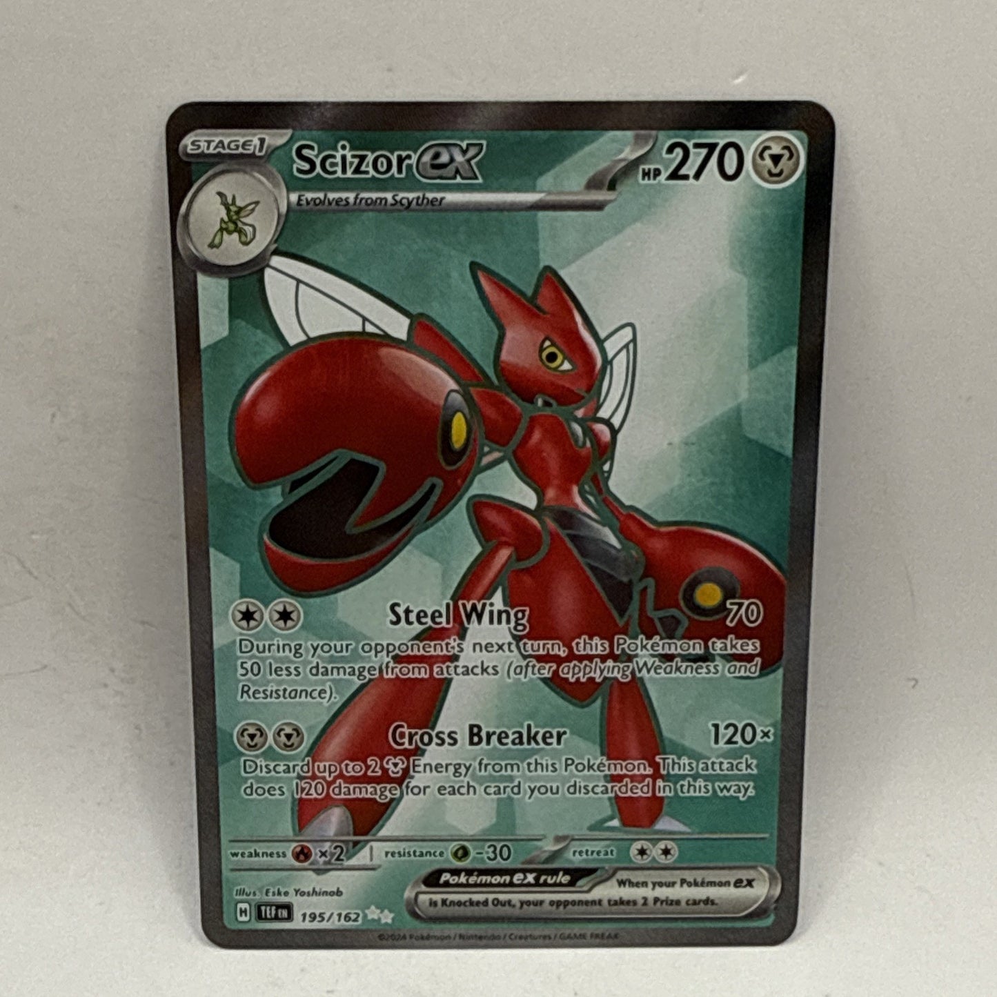 Scizor ex 195/162 Temporal Forces Ultra Rare Full Art Pokemon NM Collectible