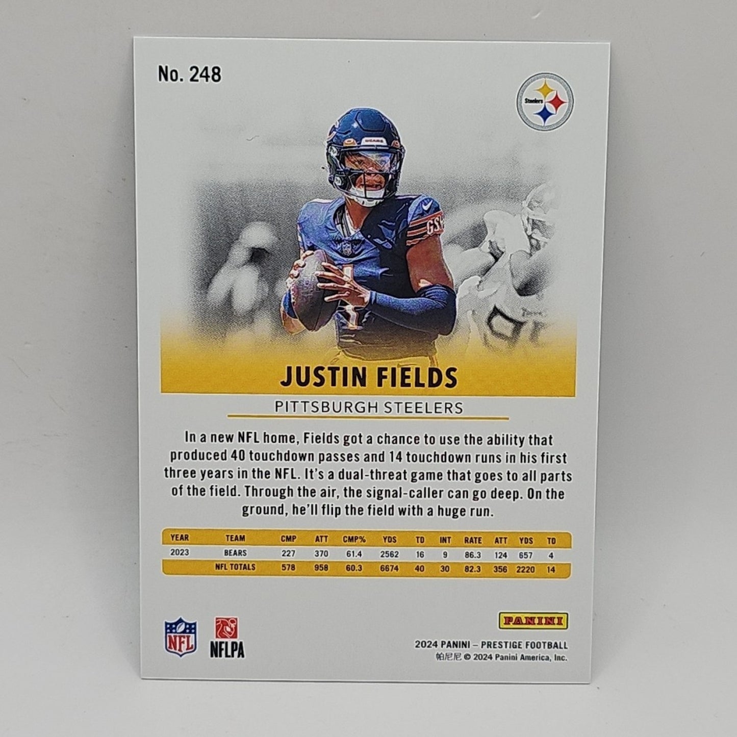 Justin Fields - Xtra Points Green SP /299 - 2024 Panini Prestige NFL Steelers