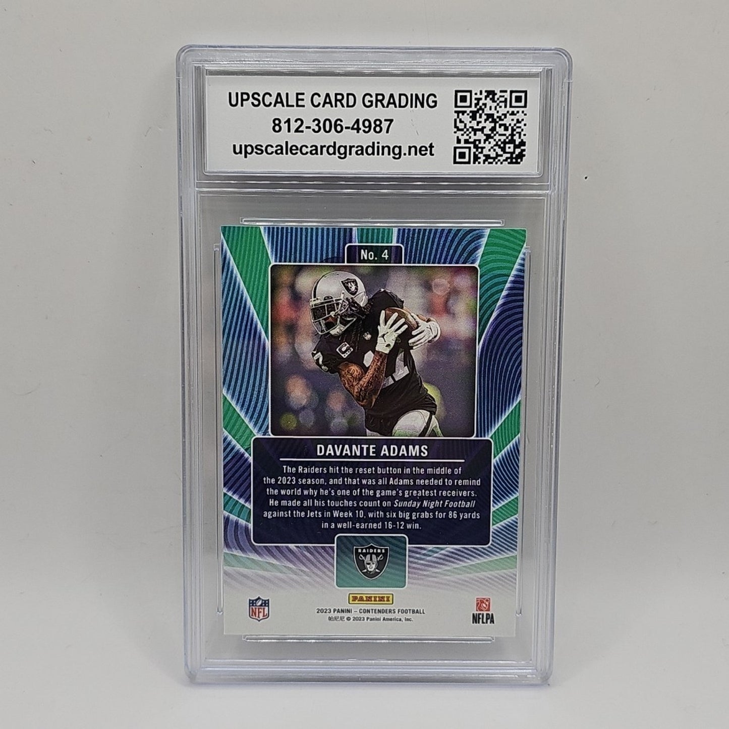 2023 Panini Contenders Winning Ticket #4 Davante Adams Graded 10 Gem Mint
