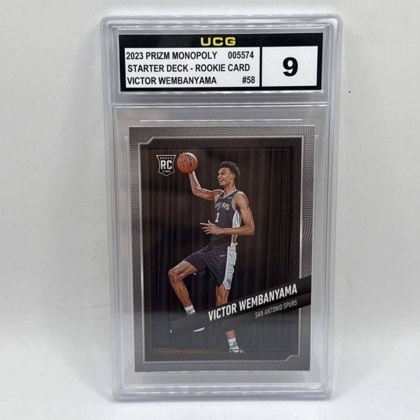 2023-2024 Prizm Monopoly Victor Wembanyama Starter Pack Rookie RC Spurs Graded 9