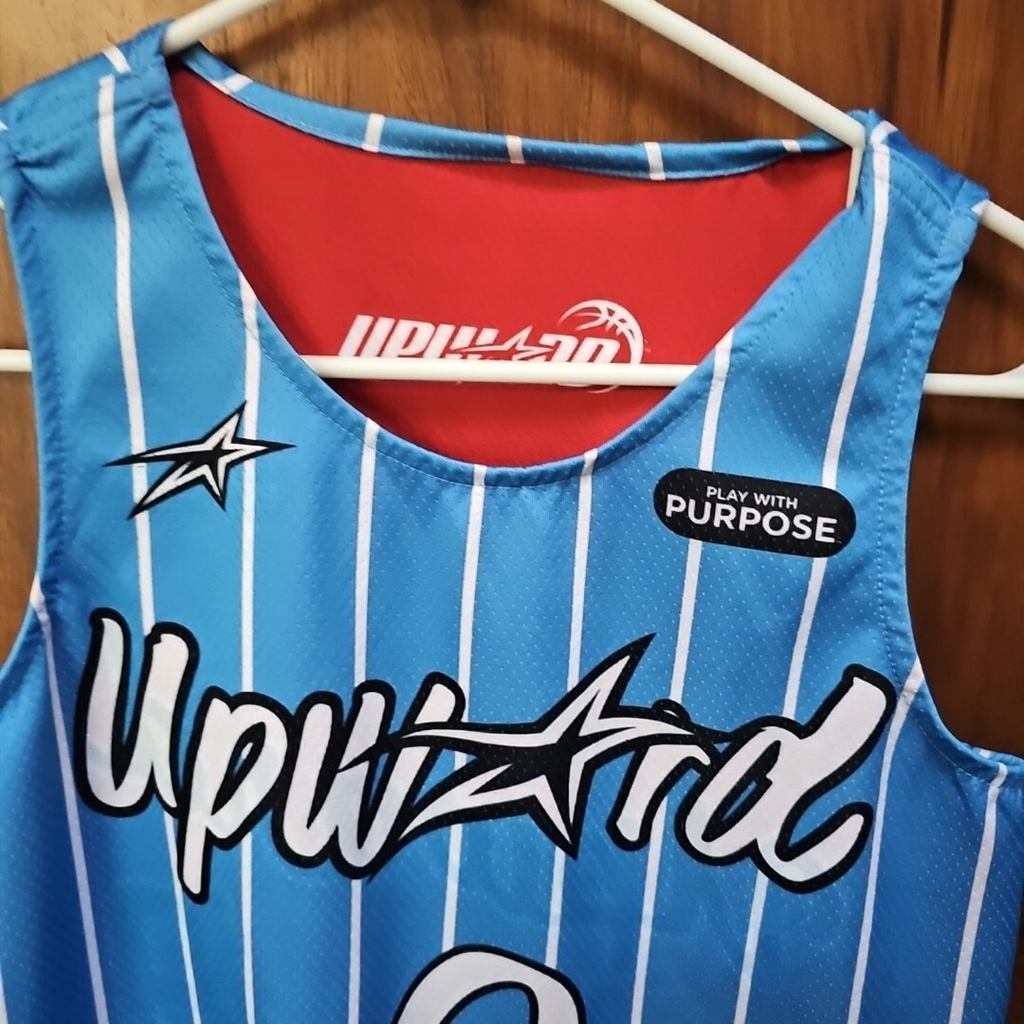 Reversible Upwards Play With Purpose Jersey Youth Medium #9 Basketball Jersey