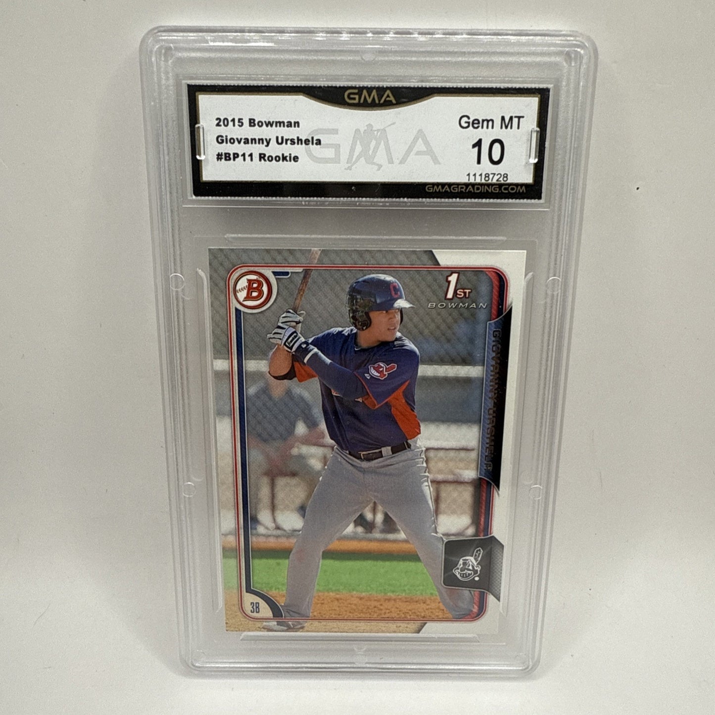 2015 Bowman #BP11 Giovanny Gio Urshela 1st Bowman Angels, Yankees Graded 10 GMA