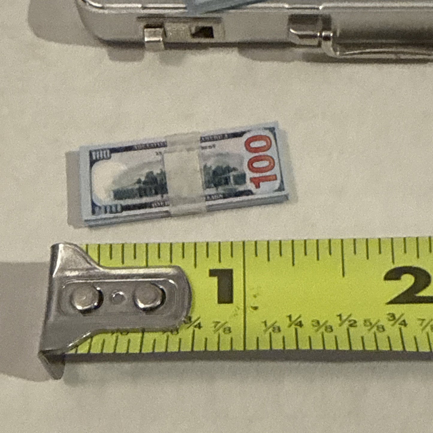 Lot Of Toy Action Figure Play Money & Briefcase - Mini Accessories