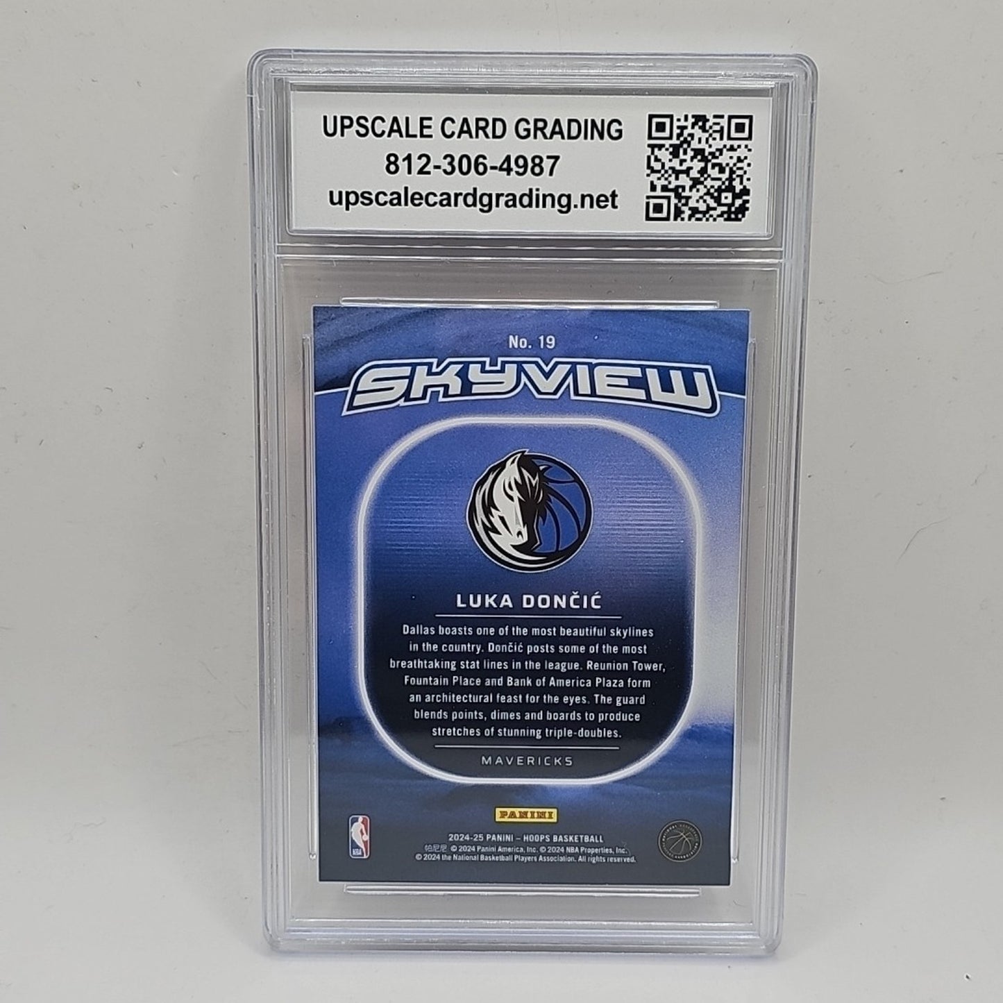 Luka Doncic 2024-25 Hoops Skyview #19 Gold Dallas Mavericks Graded 10 NBA Card