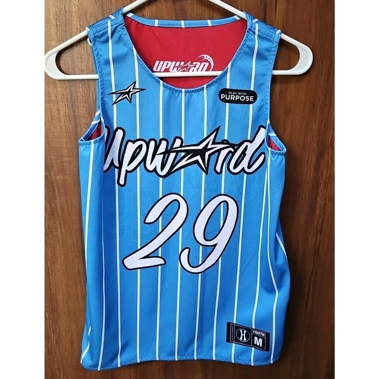Reversible Upwards Play With Purpose Jersey Youth Medium #29 Basketball Jersey