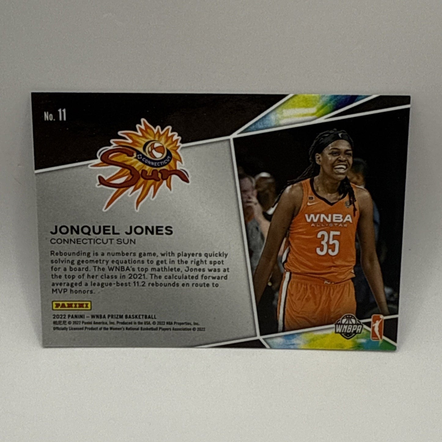 2022 Panini Prizm WNBA Get Hyped #11 Jonquel Jones Connecticut Sun