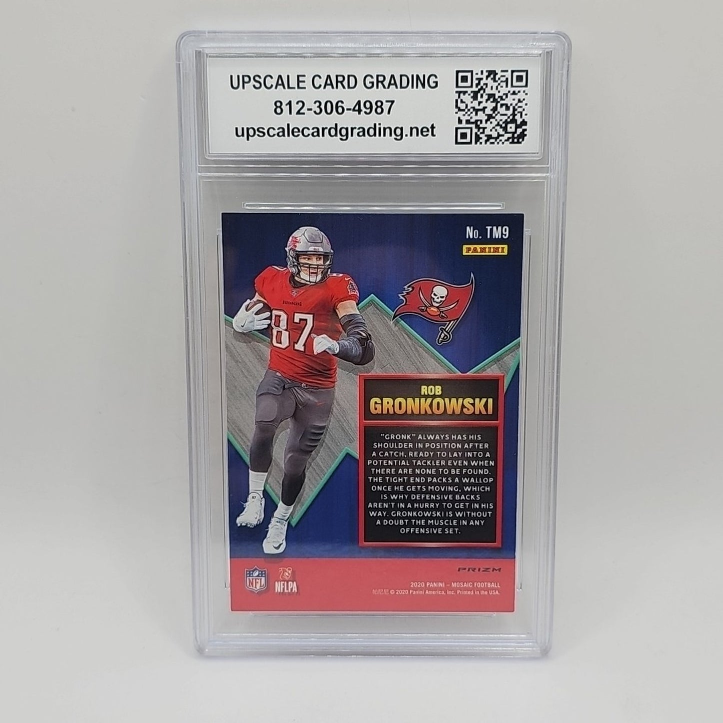 2020 PANINI MOSAIC - ROB GRONKOWSKI - TD MASTERS - GREEN MOSAIC - GRADED 9