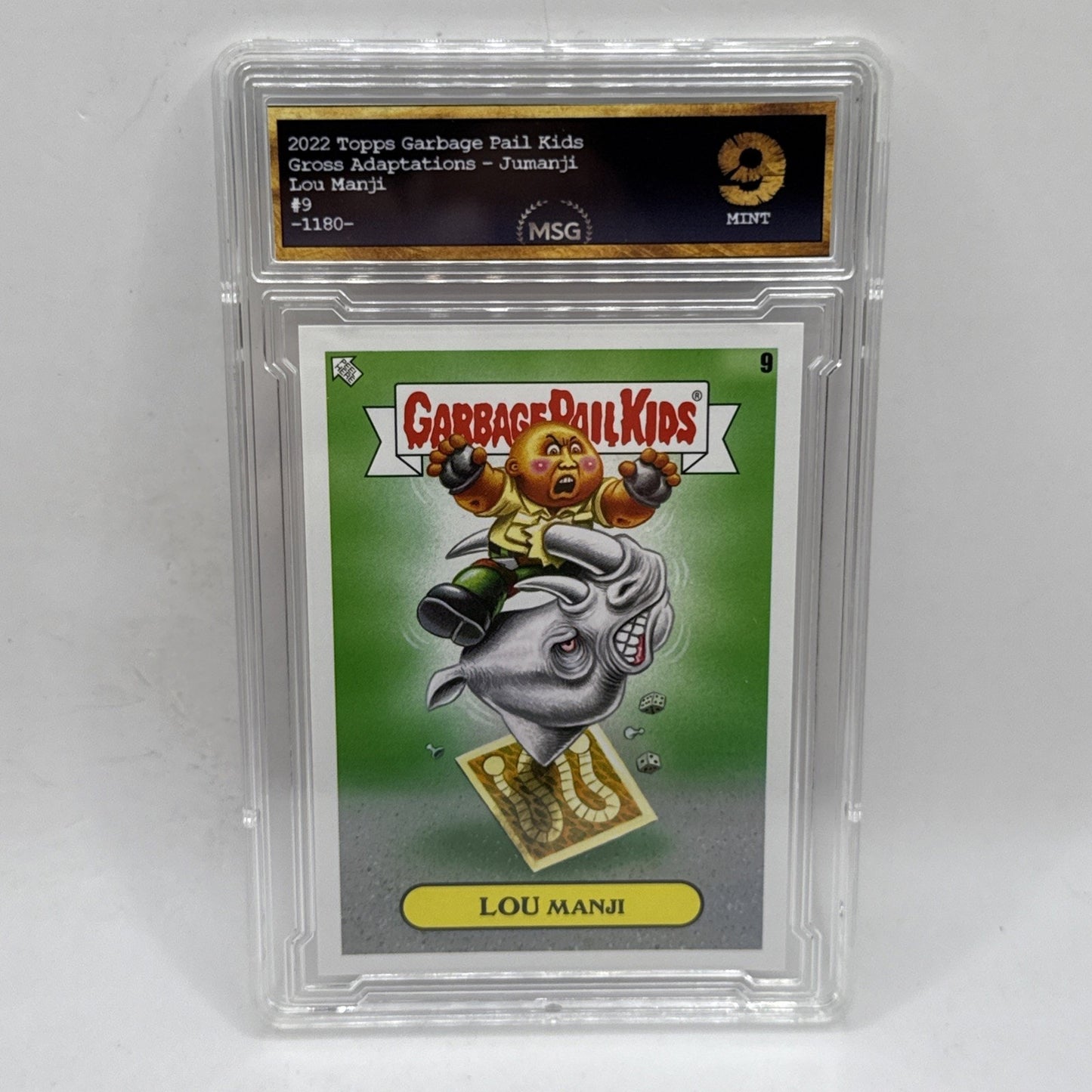 2022 Topps Garbage Pail Kids GPK Gross Adaptations #9 Lou Manji Graded 9