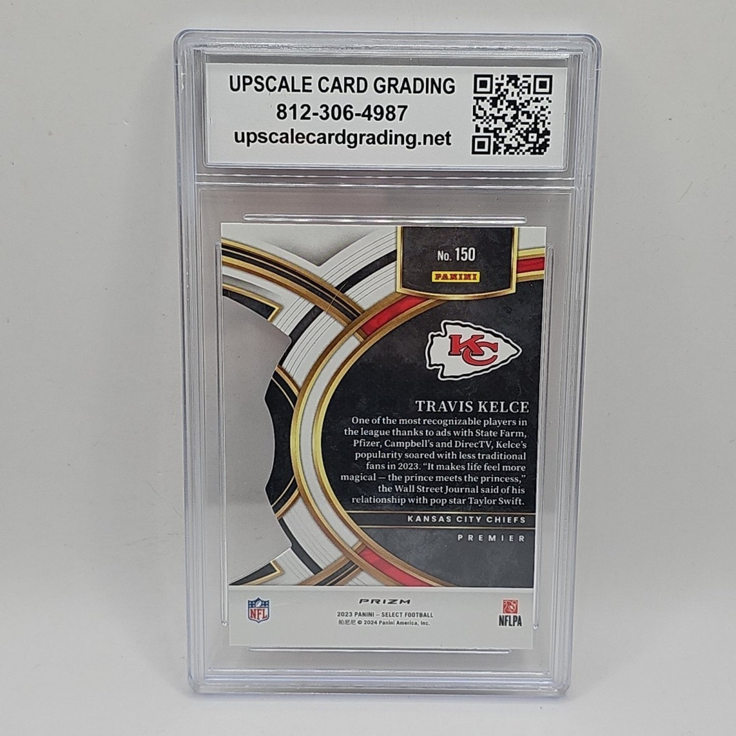 Travis Kelce NFL Kansas City Chiefs Panini Select Premier Diecut #150 Graded 8
