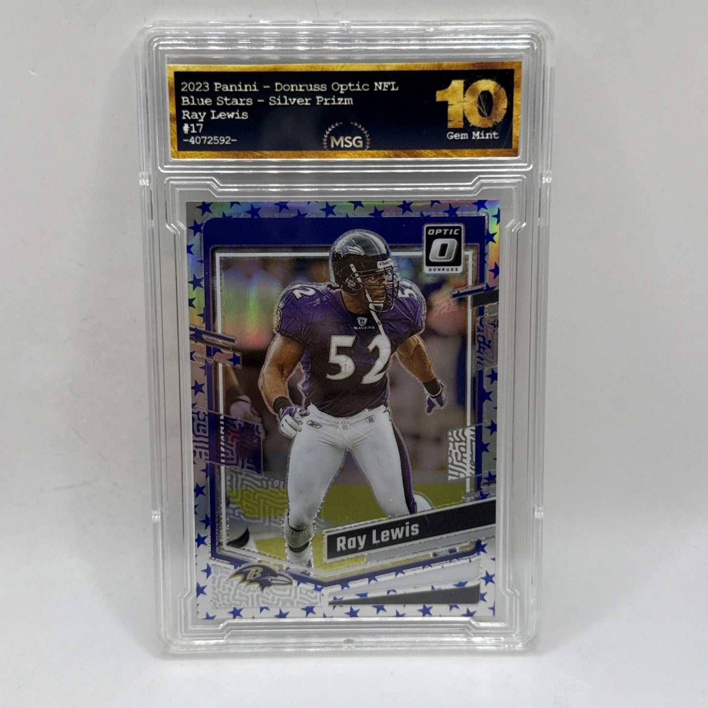 2023 Panini Donruss Optic - Ray Lewis #17 Stars Prizm Graded 10 NFL Ravens