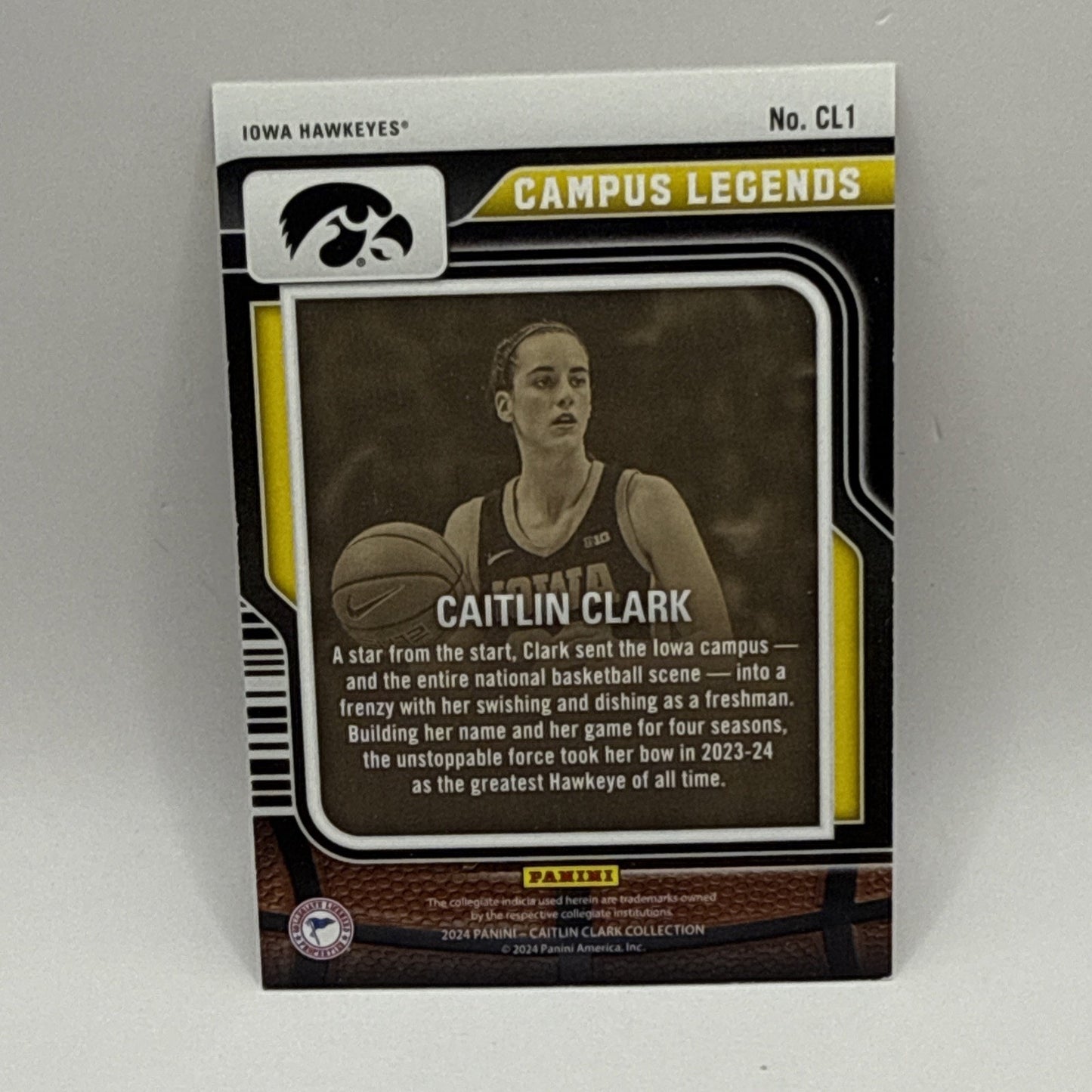 Caitlin Clark 2024 Panini Caitlin Clark Collection Campus Legends CL1 Hawkeyes