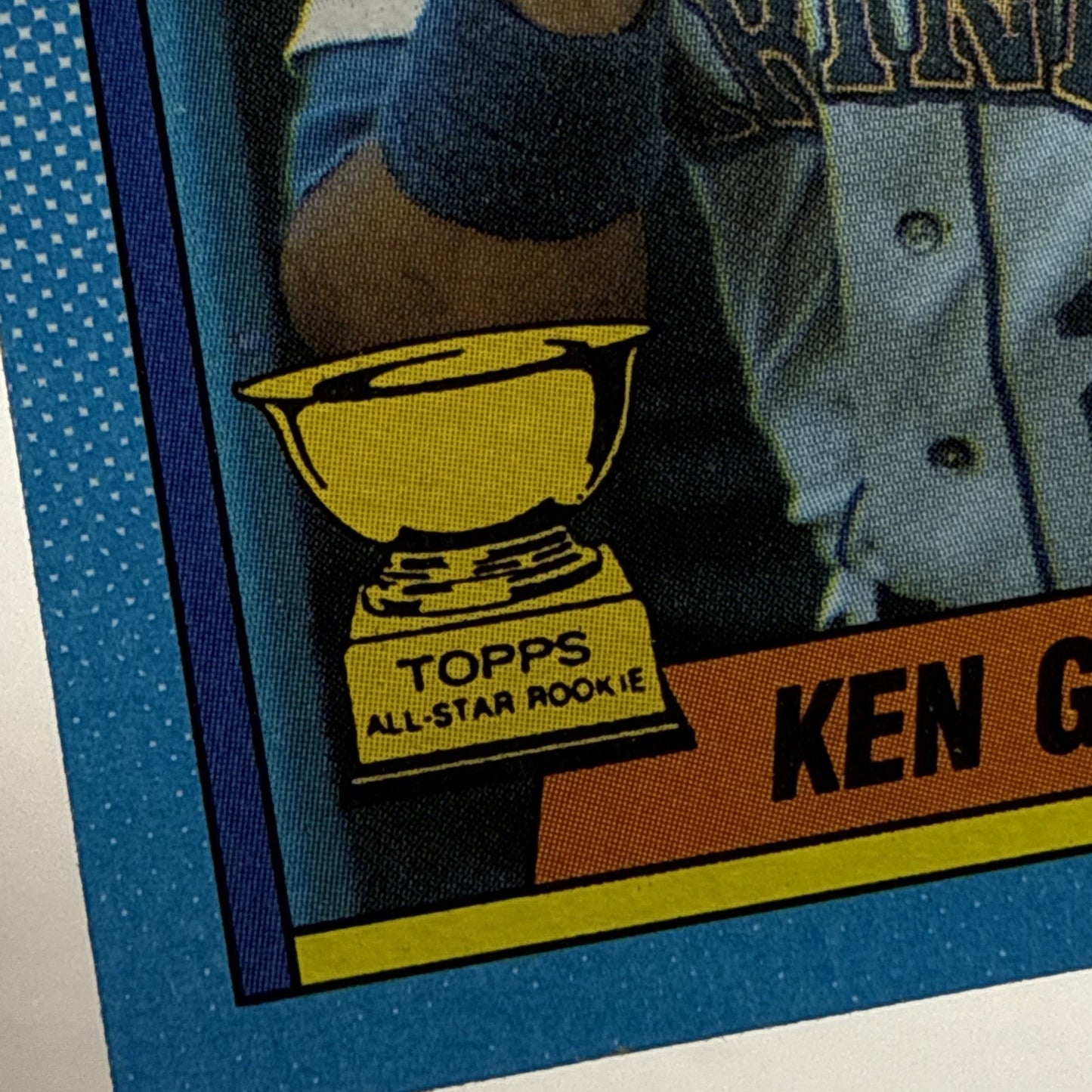 Ken Griffey Jr 1990 Topps Error All-Star Rookie (Blood) Card MLB Mariners RC