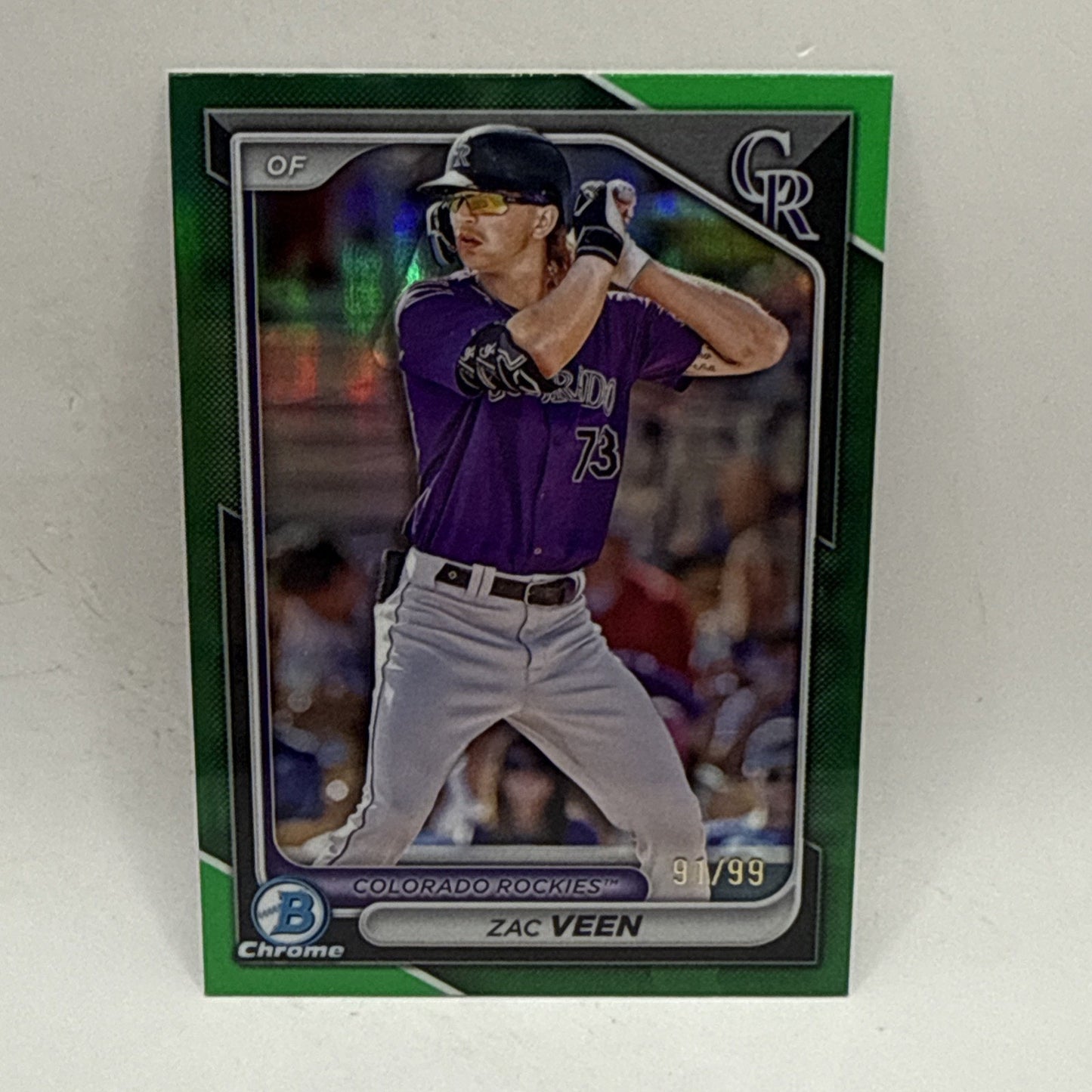 Zac Veen 2024 Bowman Draft Paper Green Border /99 #BD-61 Colorado Rockies MLB
