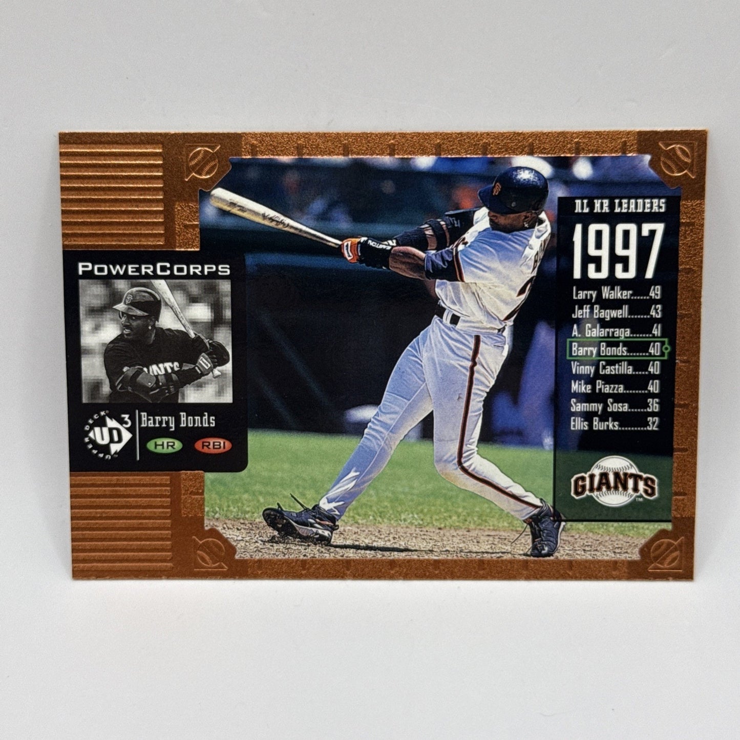 1998 Upper Deck UD3 Power Corps Bronze Barry Bonds #PC55 MLB Giants