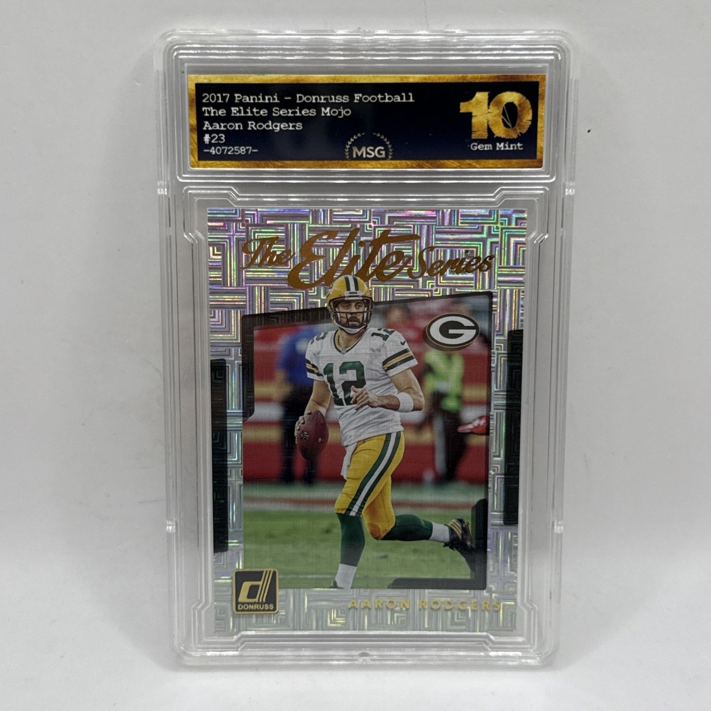 2017 Donruss The Elite Series #23 Aaron Rodgers Graded 10 He Mint NFL Packers QB