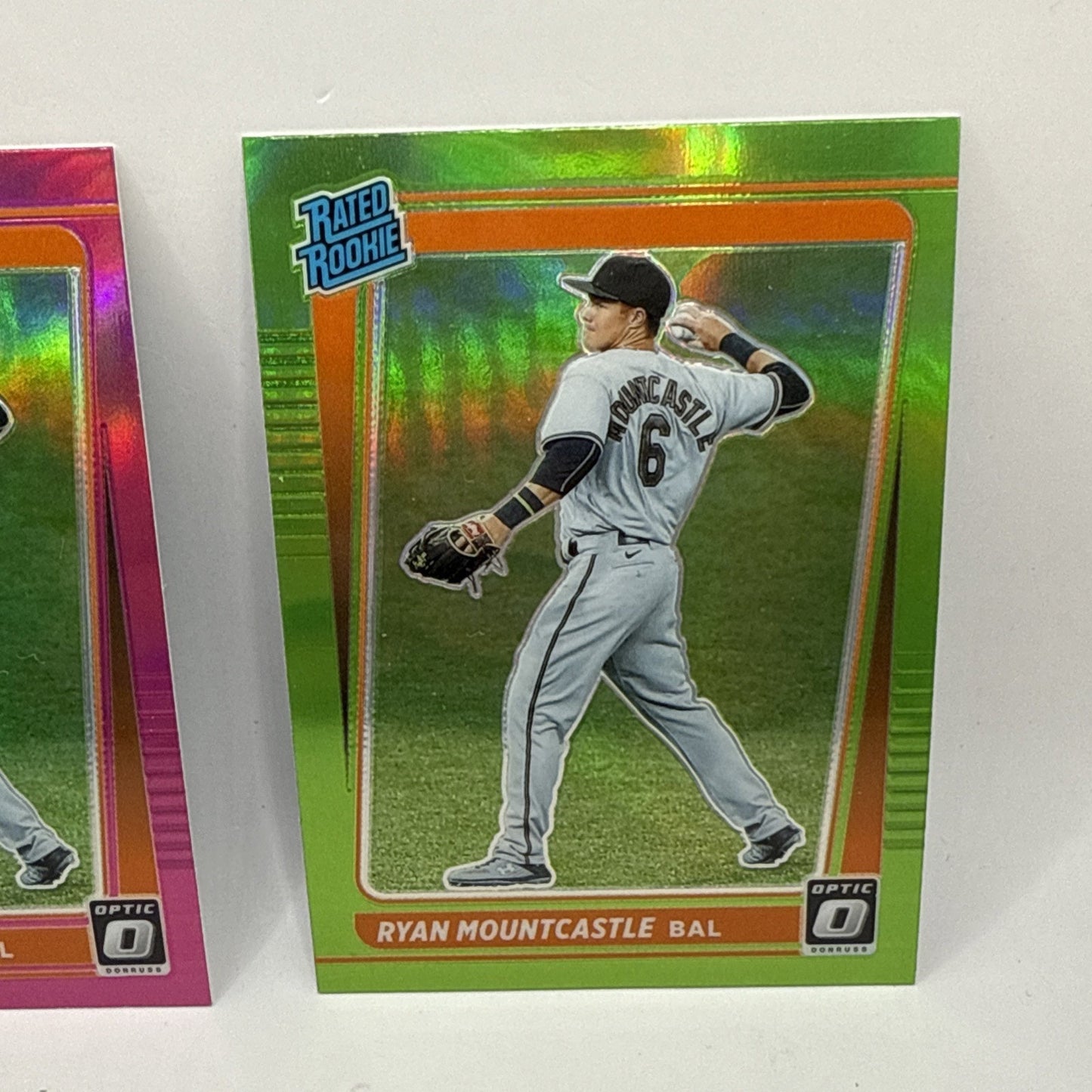 2021 Donruss Optic #59 Ryan Mountcastle Pink & Green Rookie Card Baltimore MLB