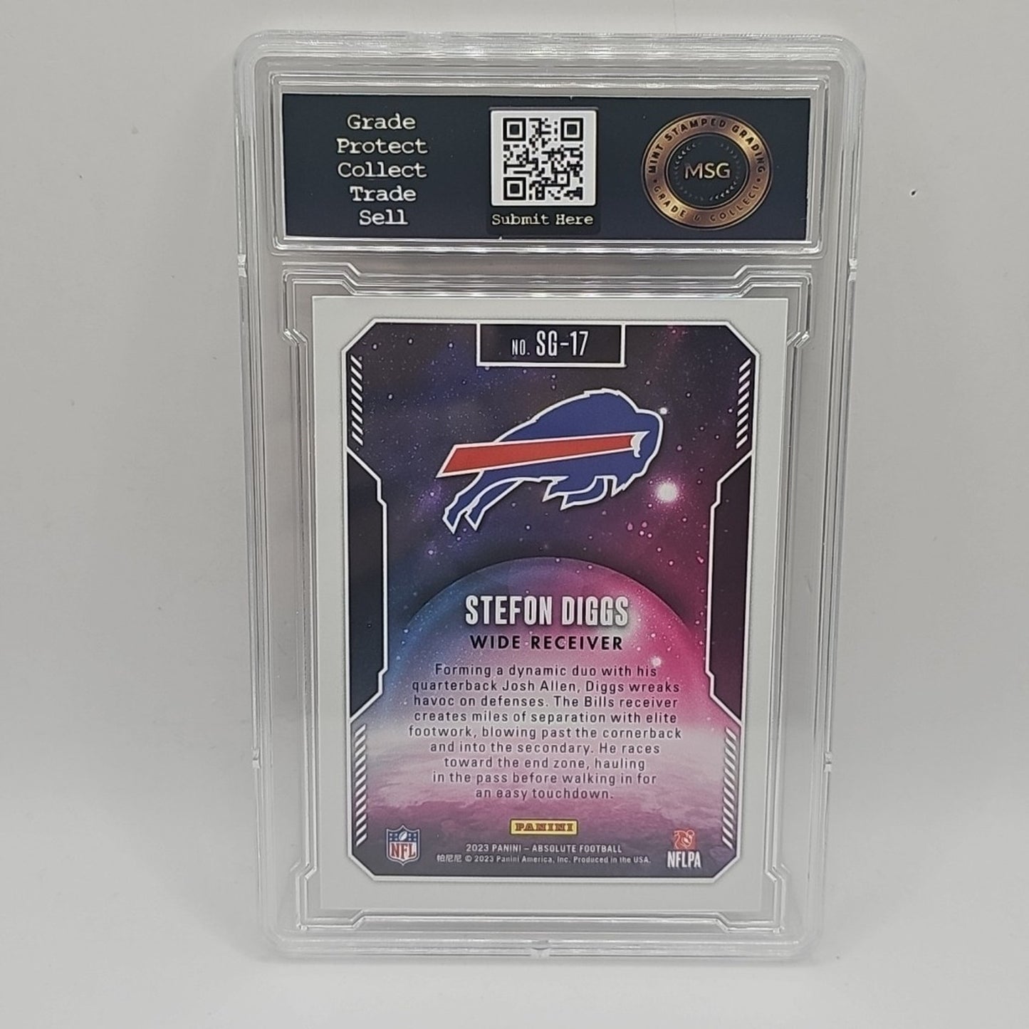 STEFON DIGGS #SG-17 2023 PANINI ABSOLUTE BILLS STAR GAZING MSG GRADED 9 MINT