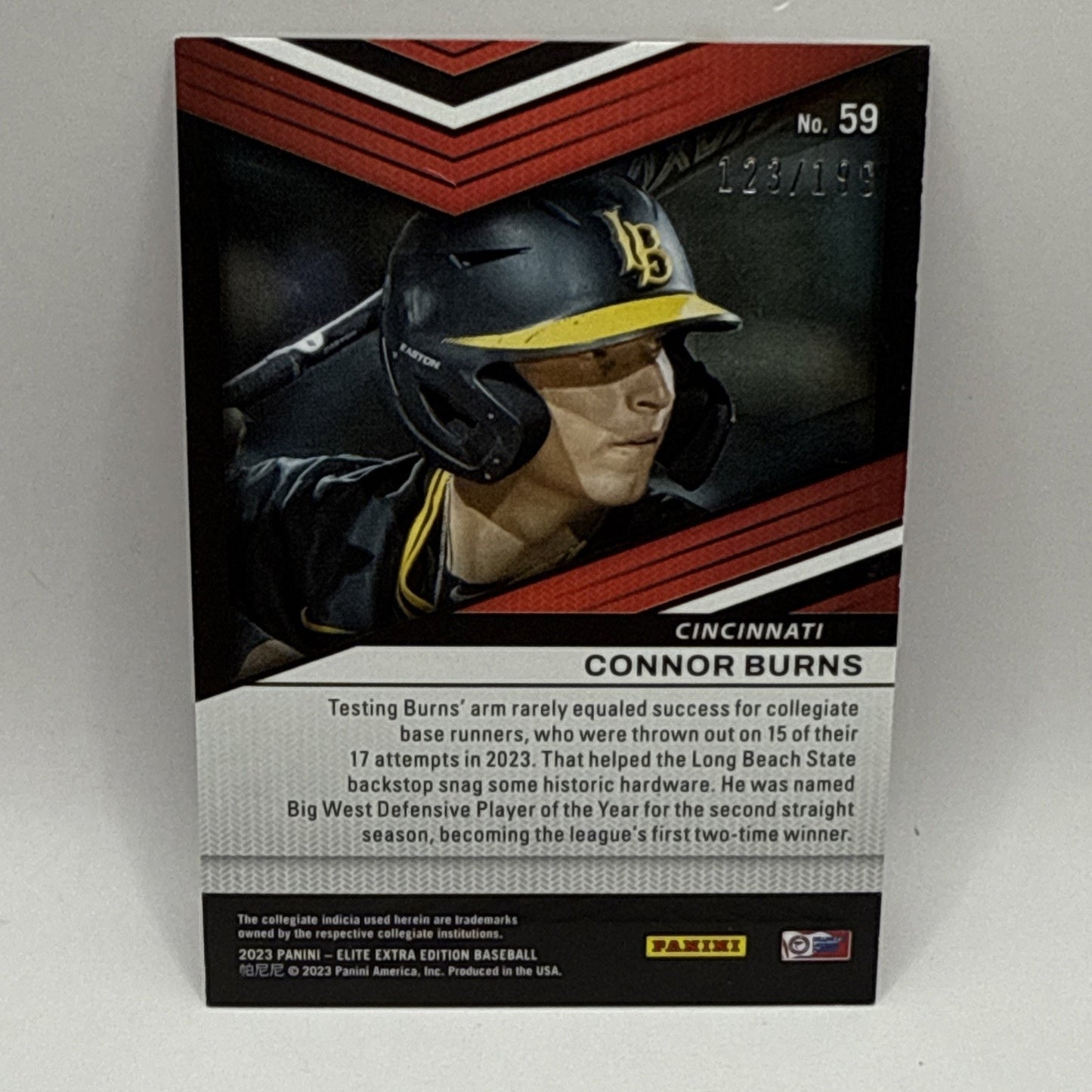 RS29938 2023 Elite Extra Edition Status Red #59 Connor Burns REDS RC #/199