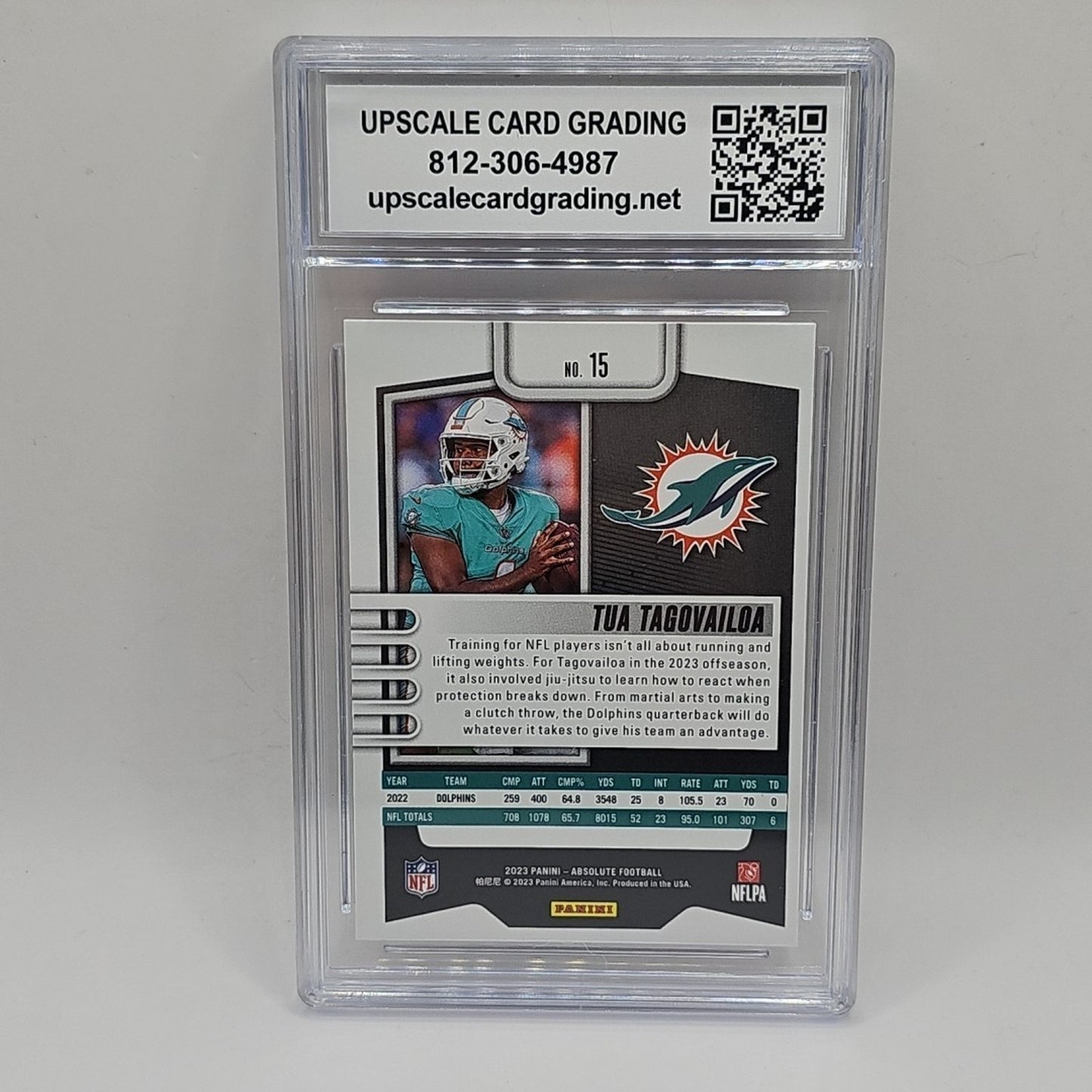 2023 Absolute TUA TAGOVAILOA #15 RED SPECTRUM SP /100 DOLPHINS Graded 9