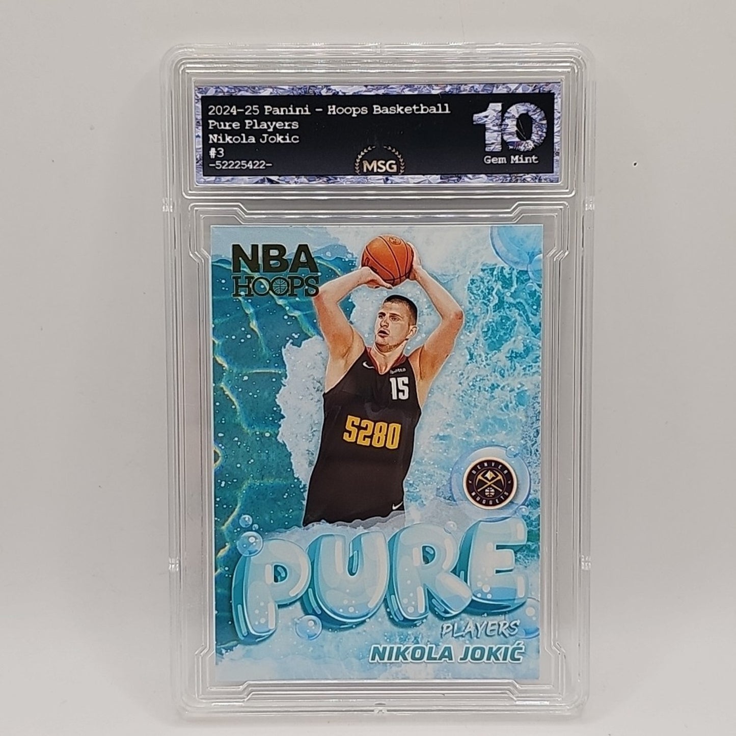 Nikola Jokic Pure Players 2024-25 Panini NBA Hoops #3 Graded 10 Gem NBA Card