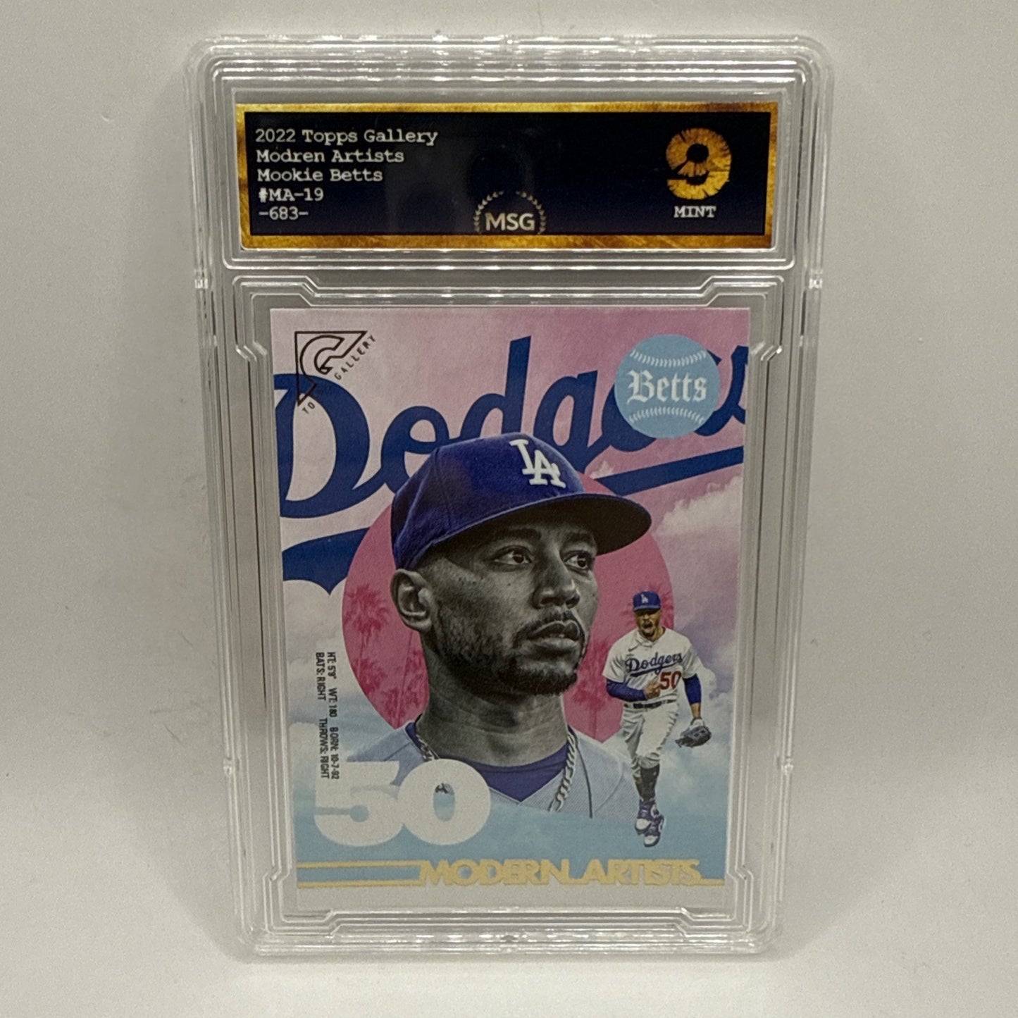 2022 Topps Gallery - Modern Artists Mookie Betts #MA-19 Graded 9 MLB Dodgers