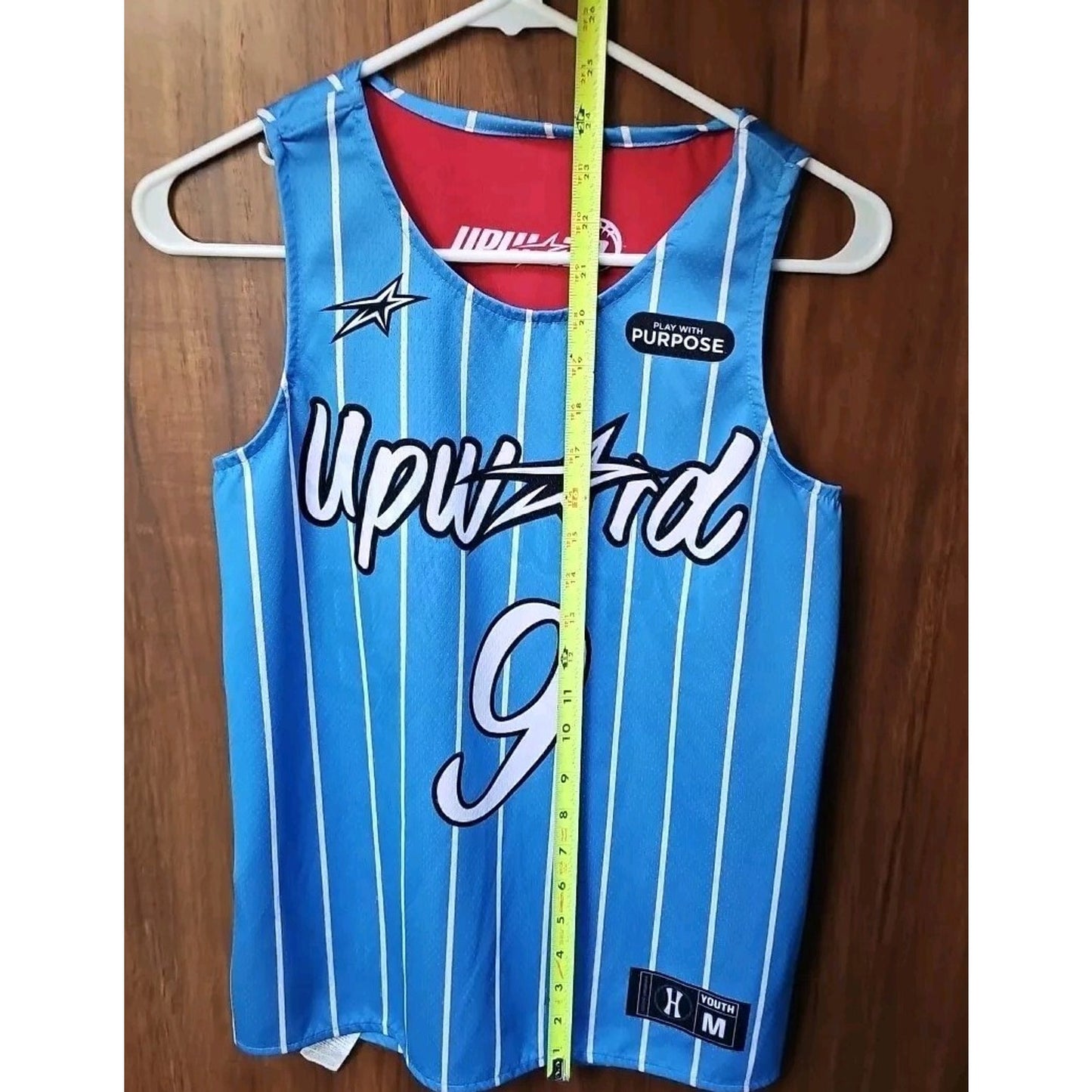 Reversible Upwards Play With Purpose Jersey Youth Medium #9 Basketball Jersey