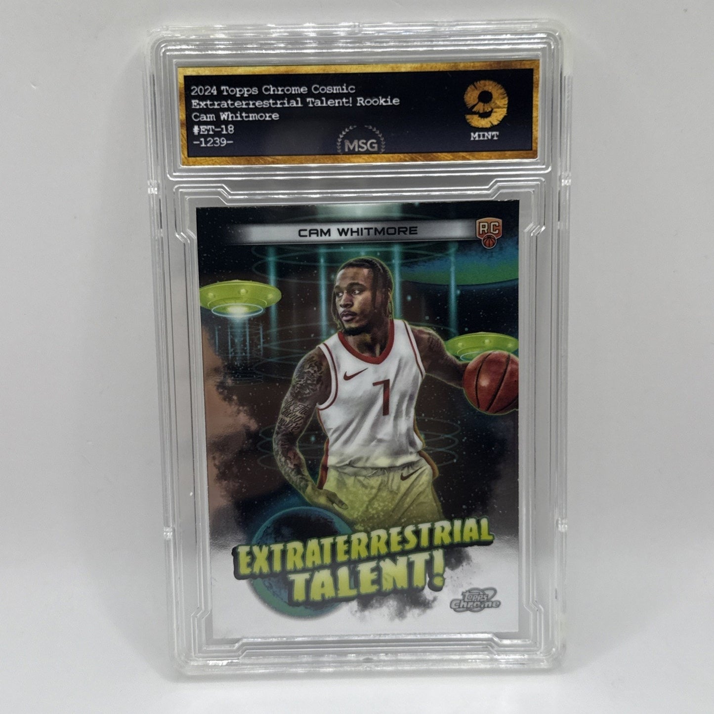 2023 Topps Cosmic Chrome Extraterrestrial Talent RC #ET-18 Cam Whitmore Graded 9
