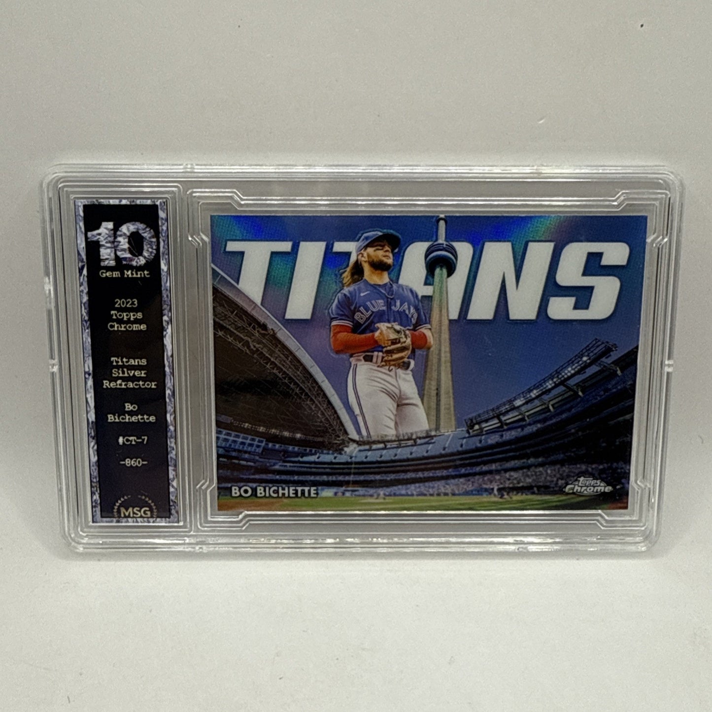 2023 Topps Chrome - Chrome Titans #CT-7 Bo Bichette Graded 10 Gem Mint MLB
