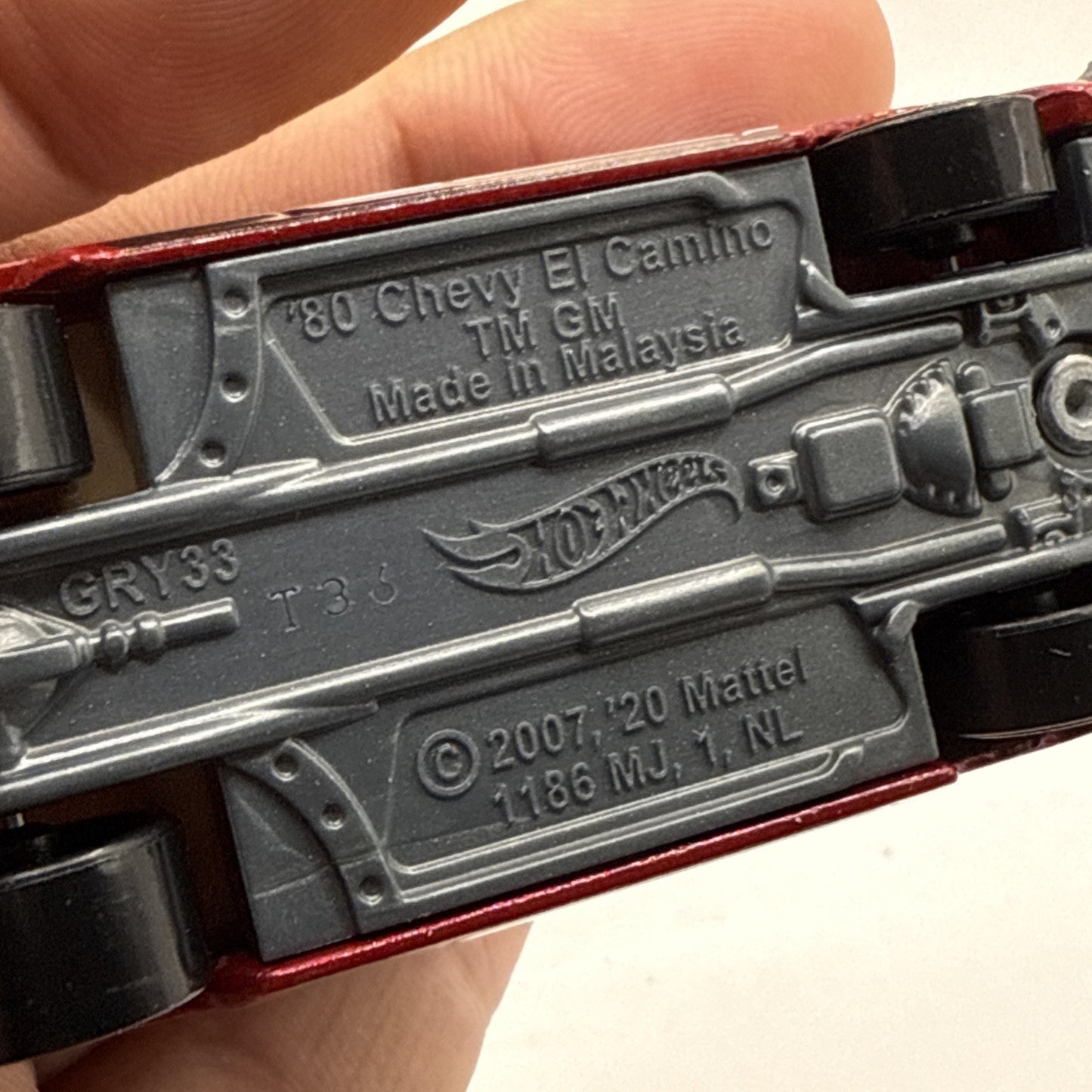 2007 Hot Wheels '80 Chevrolet EL Camino 1:64 Scale Toy Classic Muscle Car