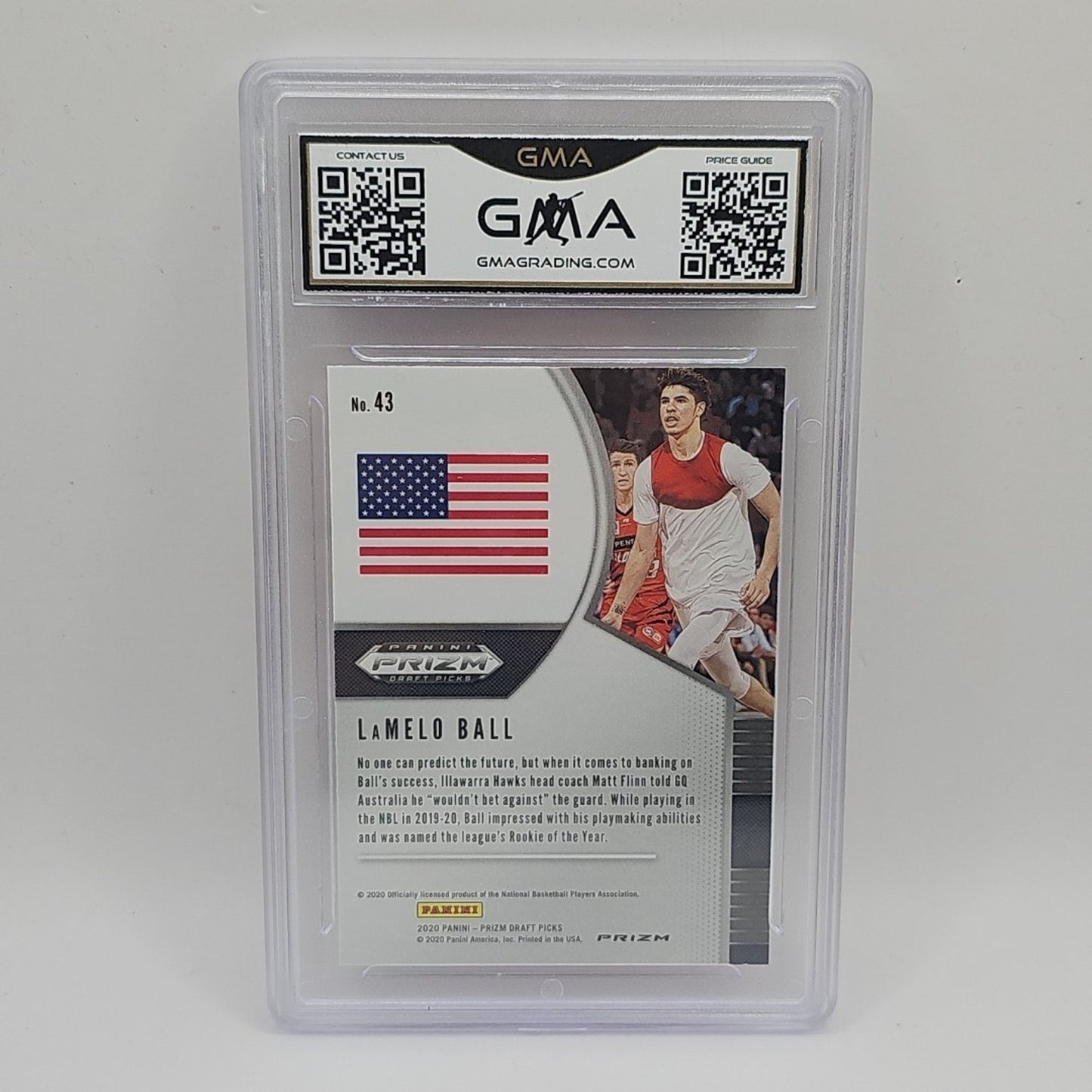 2020-21 Panini Prizm Draft Picks - LaMelo Ball #43 Pink Ice Prizm (RC) Graded 10