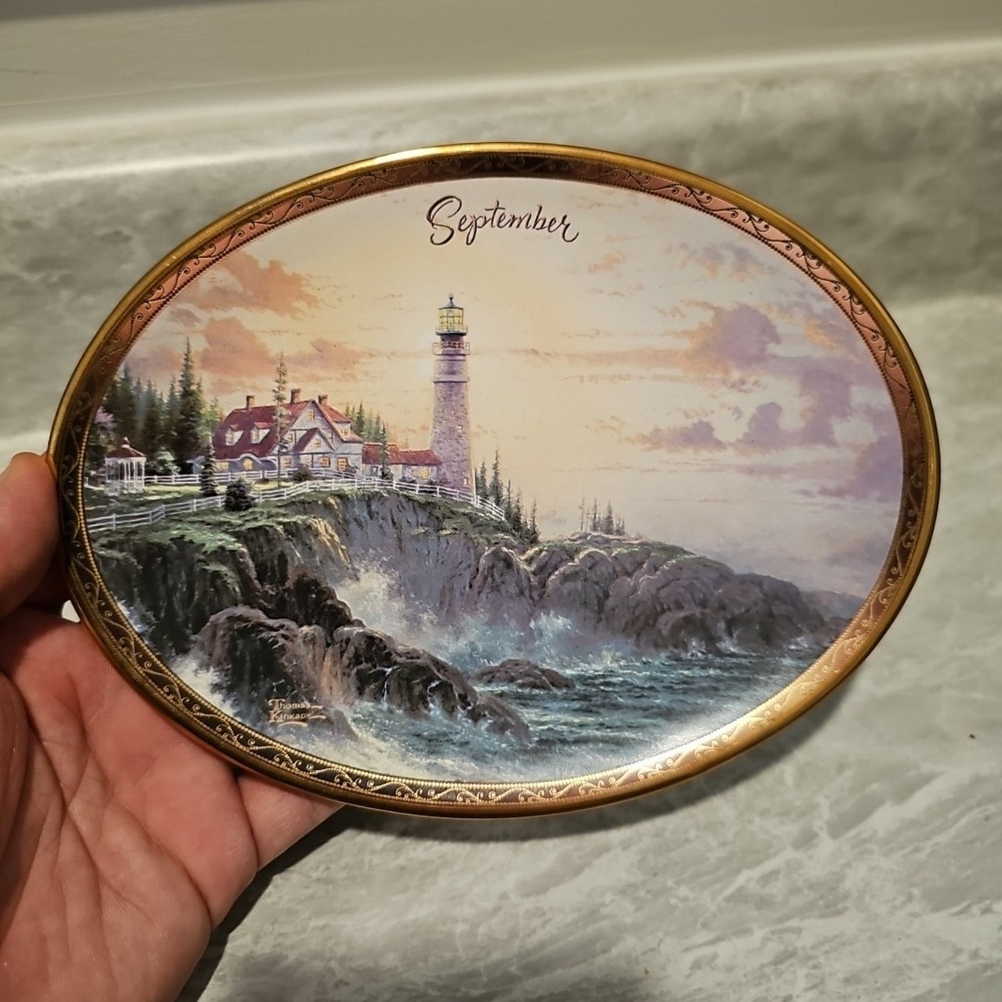 Thomas Kinkade Victorian Light Collectors Plate 2002 September Collectible 207A