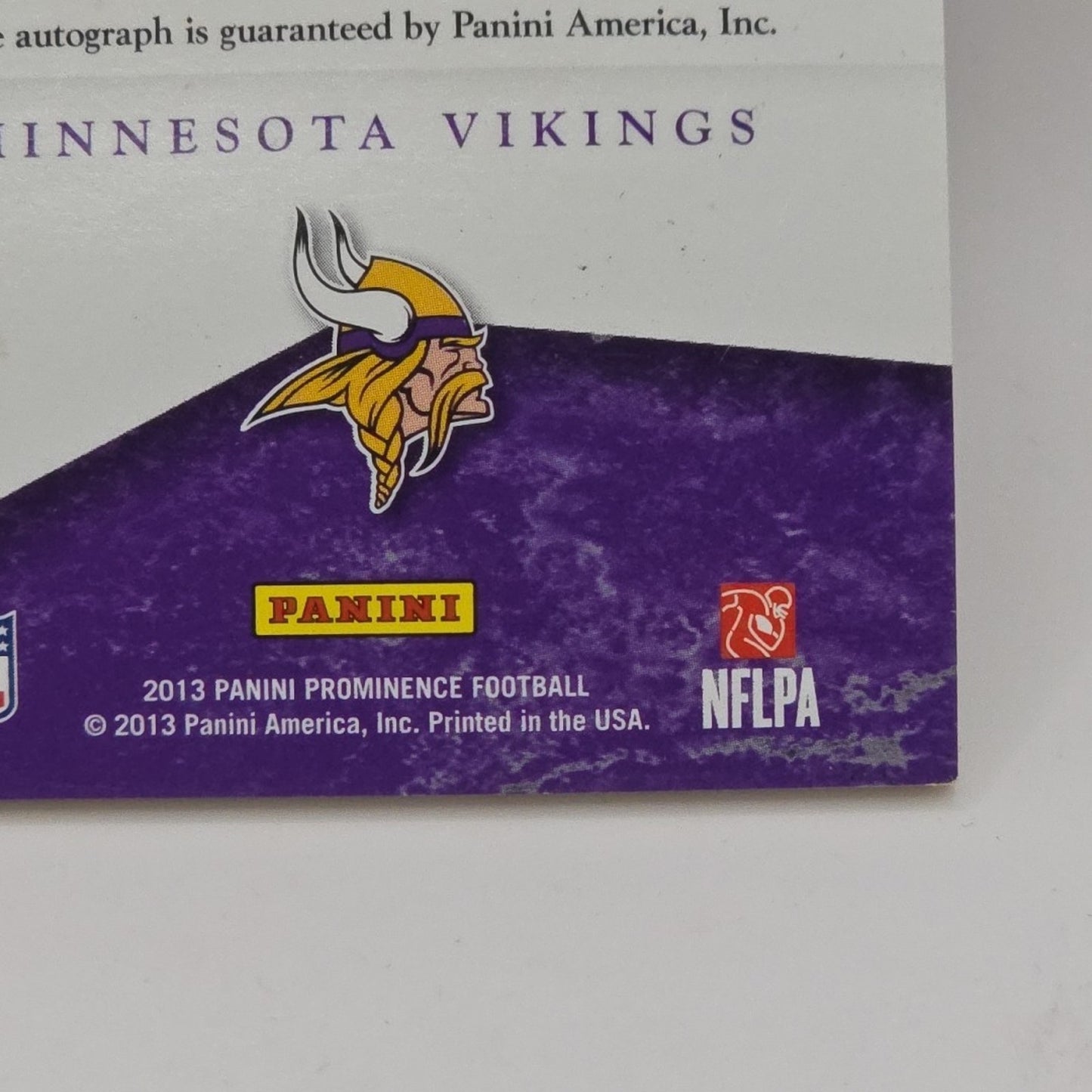 2013 Panini Prominence Helmet Signatures /102 Xavier Rhodes #198 Rookie Auto RC