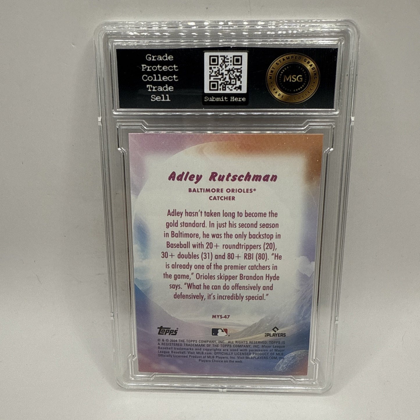 2024 Adley Rutschman Topps Update Mystical Insert Card #MYS-47 PWE Graded 9 MLB