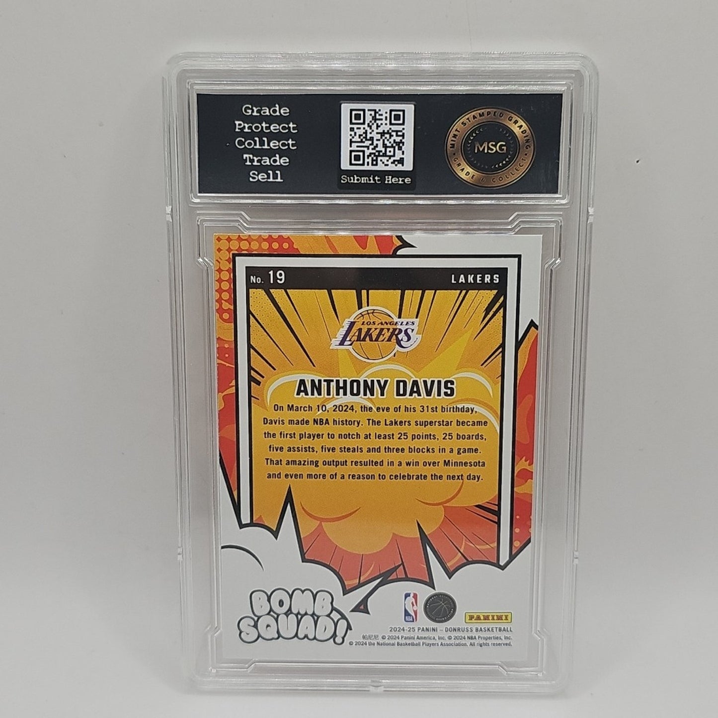 Anthony Davis 2024-25 Panini Donruss Winter Bomb Squad #19 Dallas