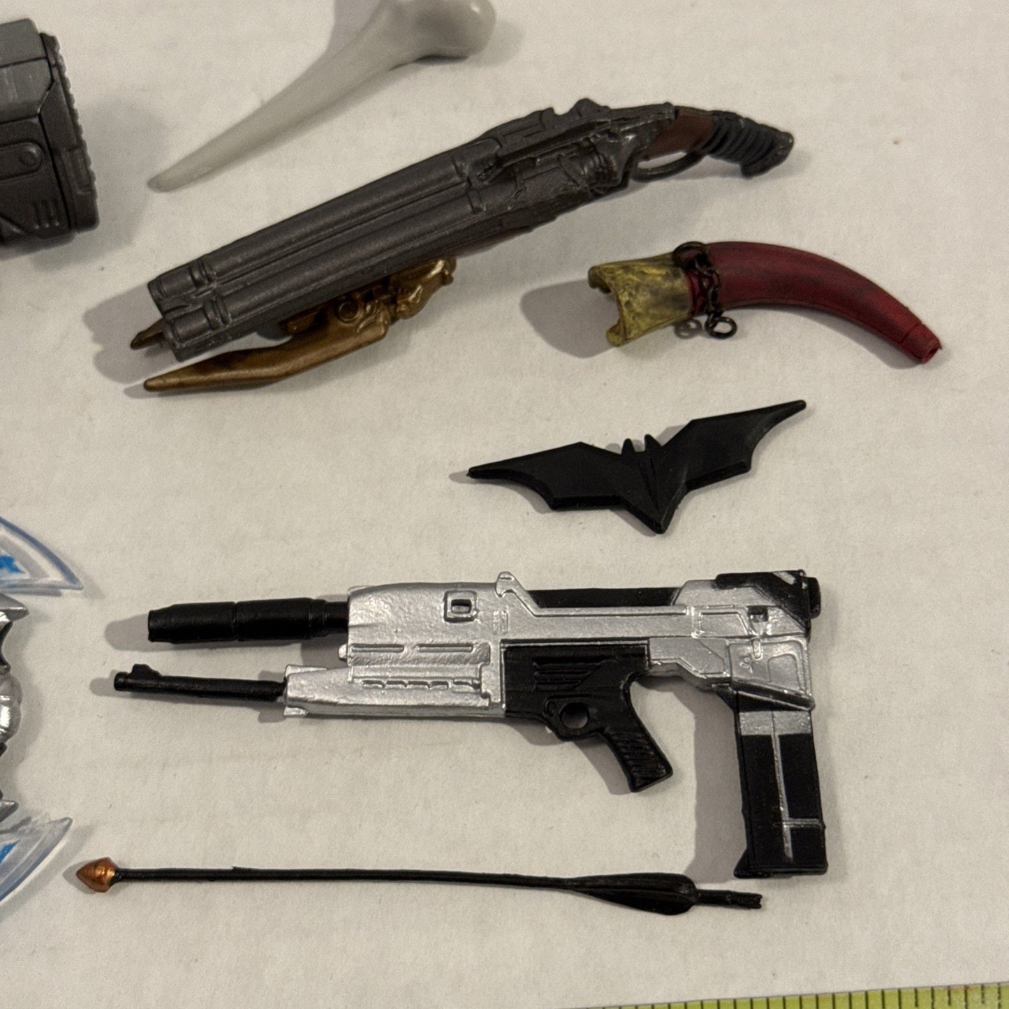 Lot Of Toy Action Figure Weapons - Halo, Doom, Batman, God Of War Parts Play Set