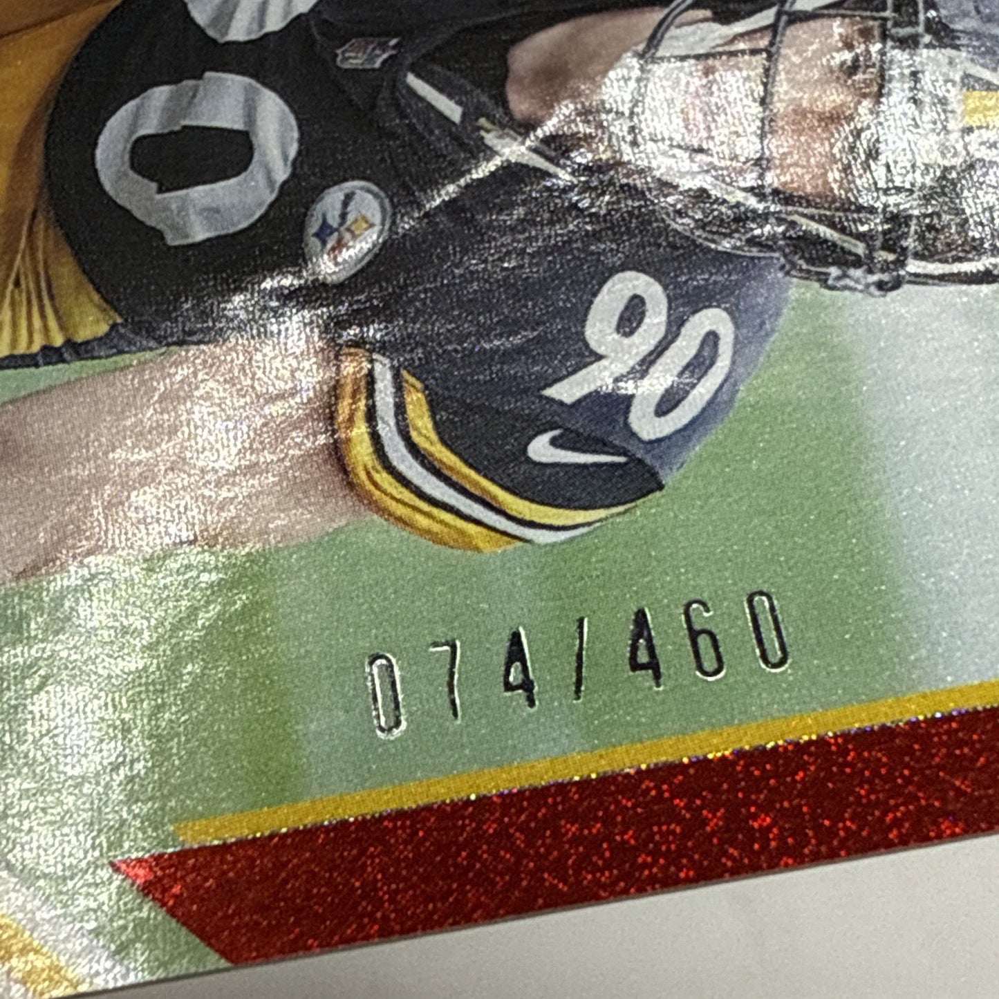 2021 Score Dots Red /460 TJ Watt #117 NFL Steelers Football Card Short Print
