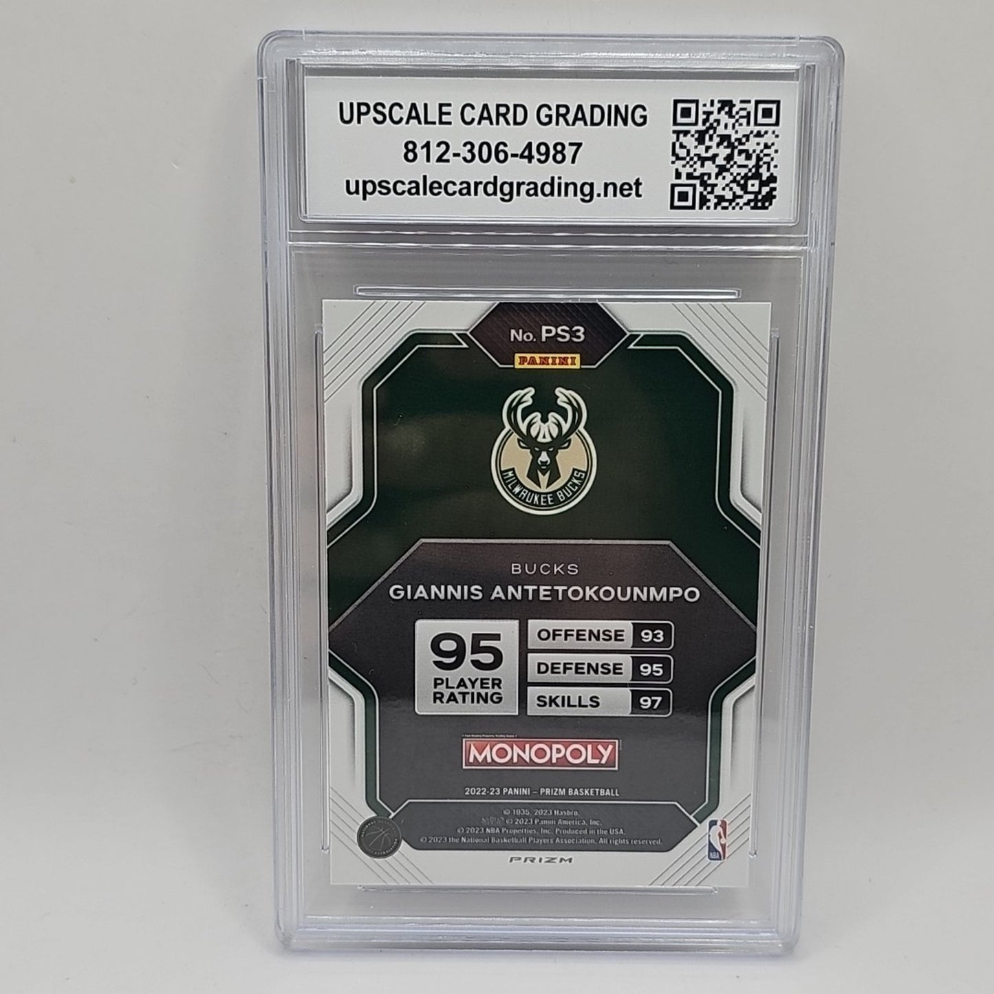 2022-23 Prizm Monopoly Giannis Antetokounmpo Black Icon All-Stars Graded 10 GEM