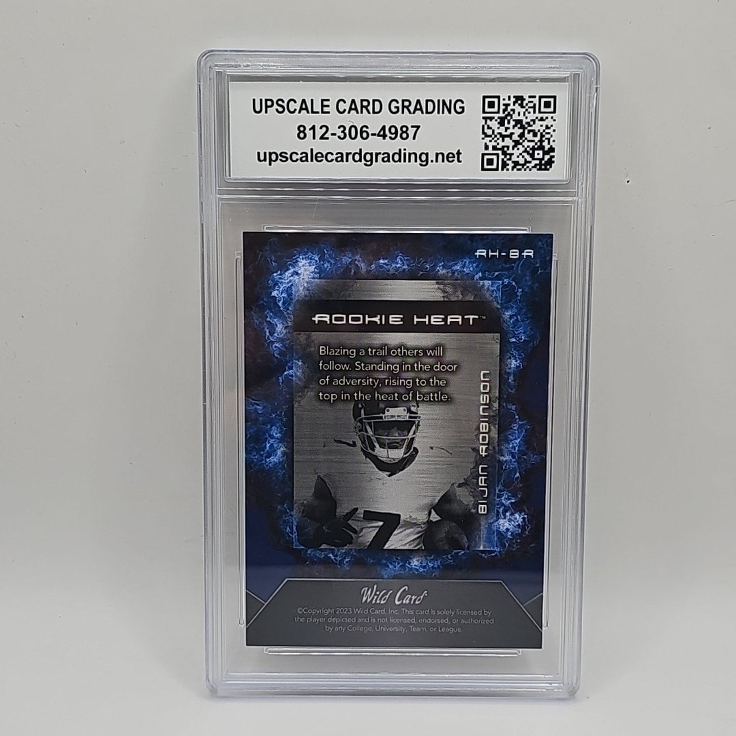 2023 Wild Card Matte Rookie Heat Chase Bijan Robinson /50 Blue Chase Graded 10