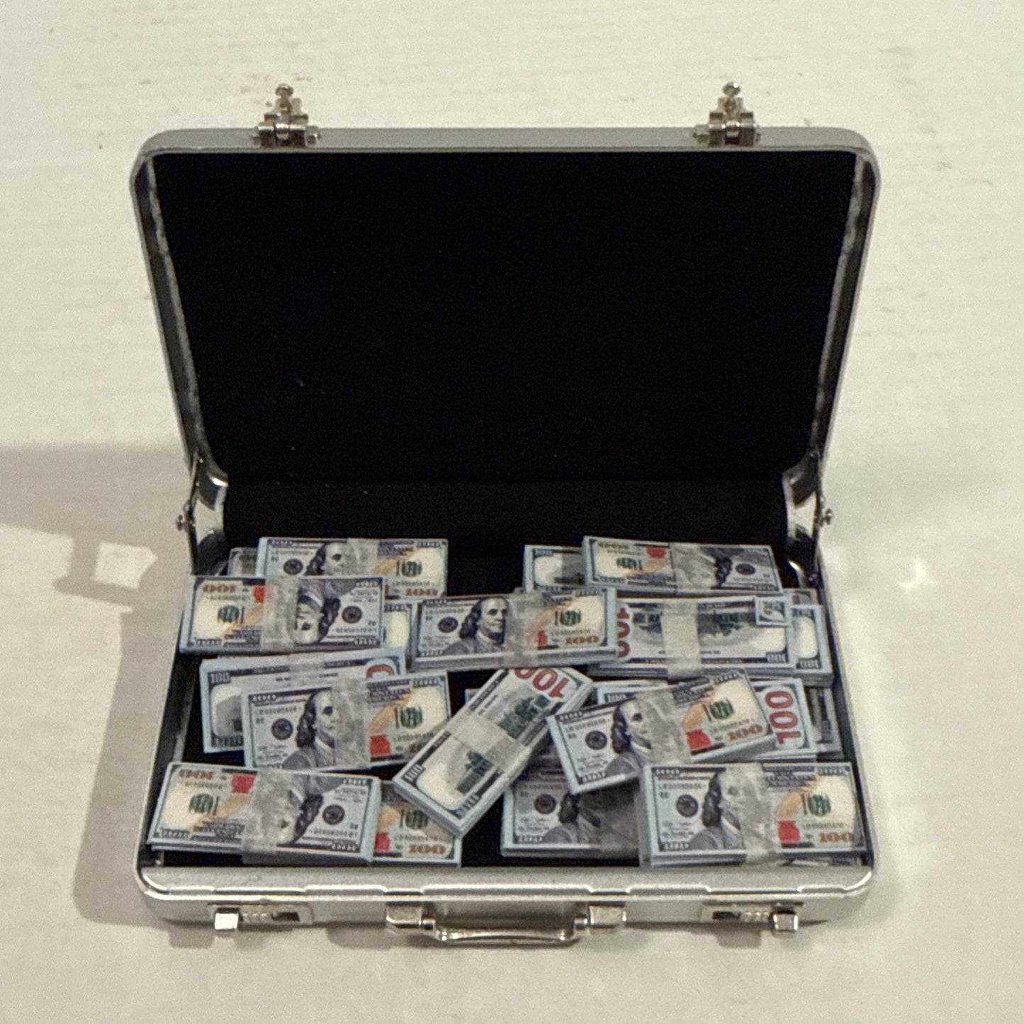 Lot Of Toy Action Figure Play Money & Briefcase - Mini Accessories