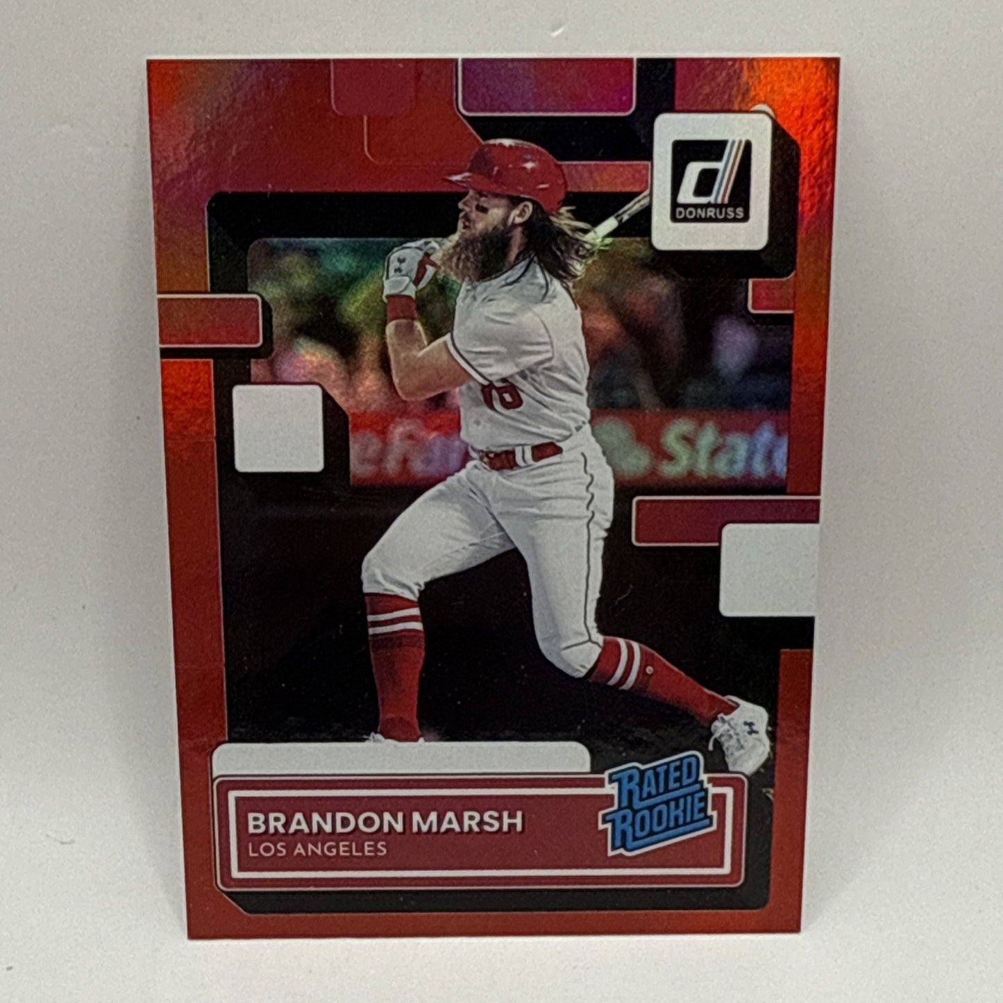 Brandon Marsh Donruss 2022 RC Rated Rookie Red Foil Los Angeles Angels MLB