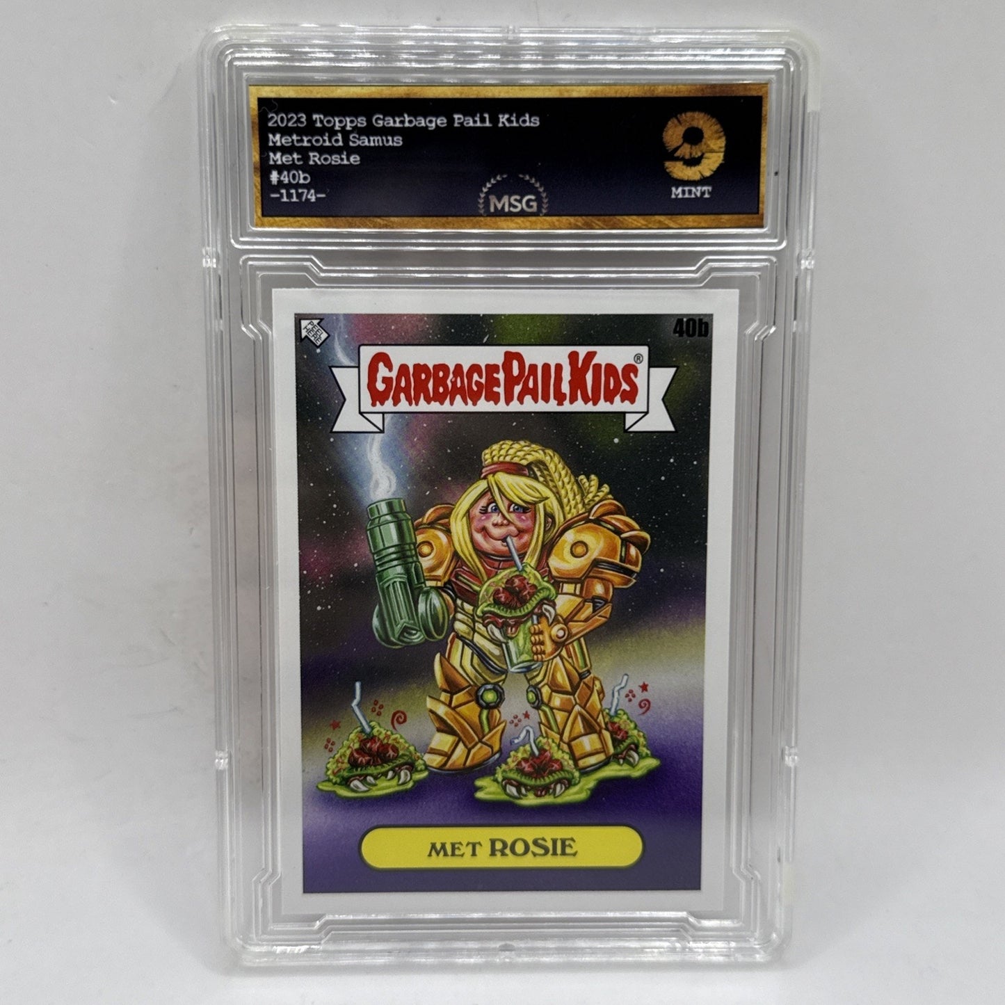 Met Rosie #40b Garbage Pail Kids GPK 2023 Intergoolactic Mayhem Graded 9 Card