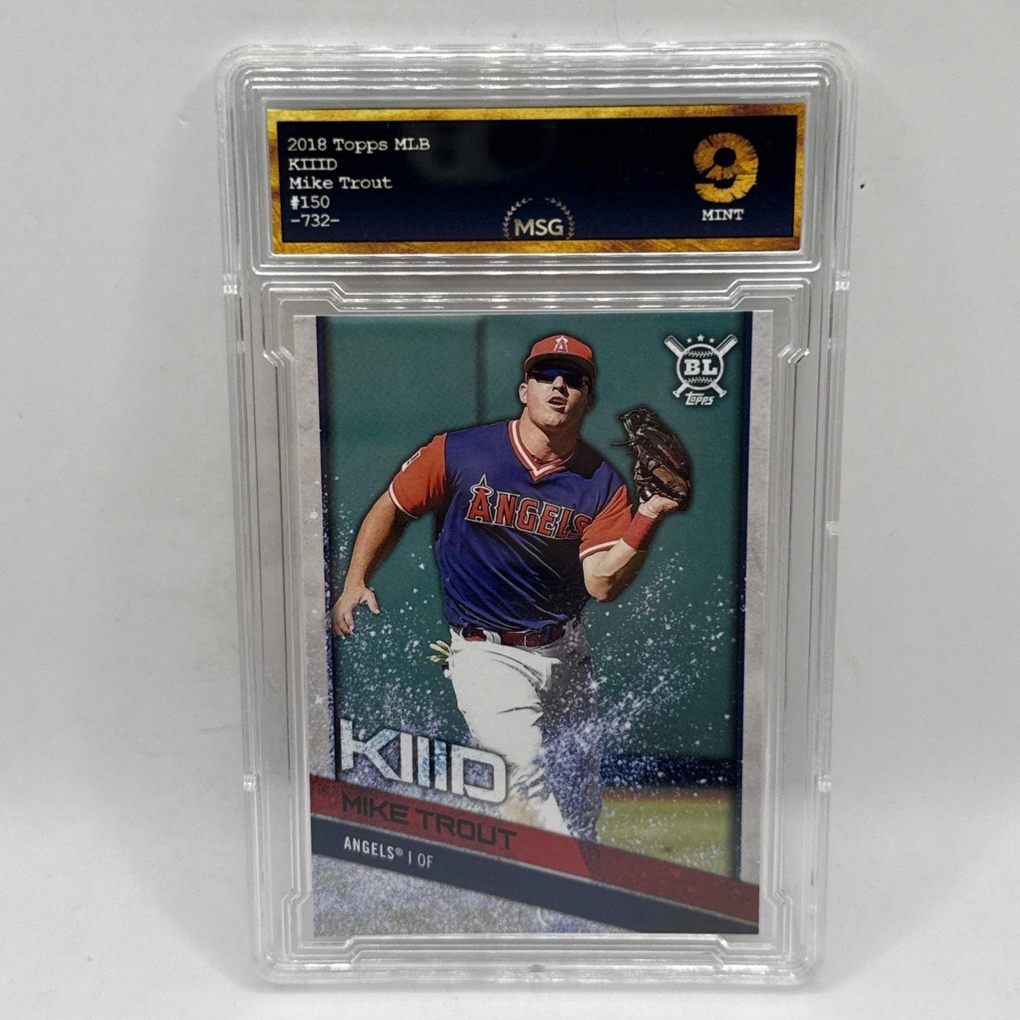 2018 Topps Big League Players Weekend Variation #150 Mike Trout Angels Graded 9