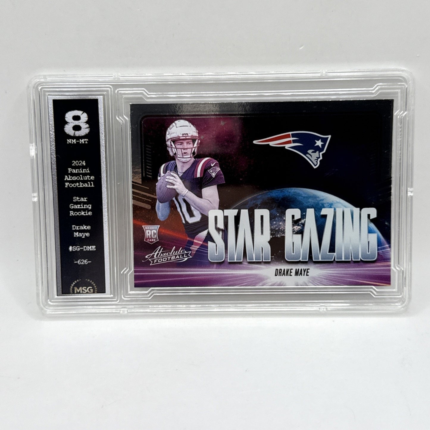 2024 Panini Absolute - Star Gazing Drake Maye #SG-DME (RC) Rookie NFL Graded 8