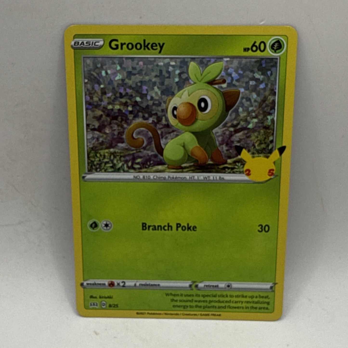 Grookey 008/025 McDonald's 25th Anniversary Promos Holo NM Tcg Card