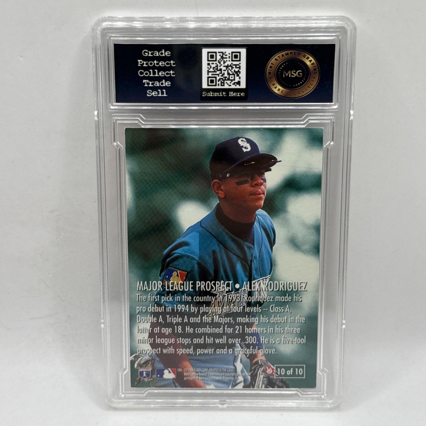 F111,910 1995 Fleer Major League Prospects #10 Alex Rodriguez MARINERS Graded 5
