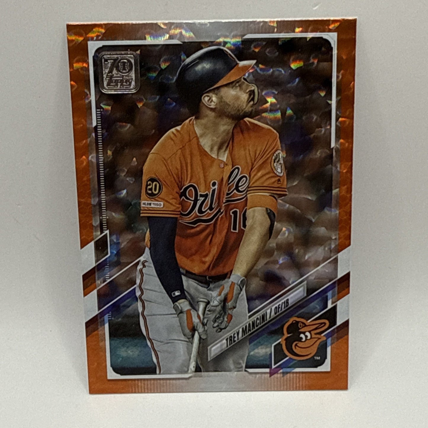 2021 Topps Series 2 Trey Mancini Baltimore Orioles Insert Orange Foil /299