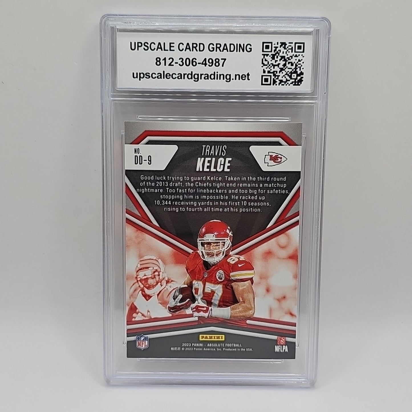 Travis Kelce | 2023 Panini Absolute Draft Diamonds Card #DD-9 CHIEFS Graded 9