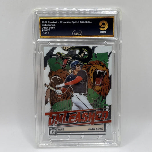 2021 Panini Donruss Optic Juan Soto Unleashed #UNL7 Graded 9 Mint MLB